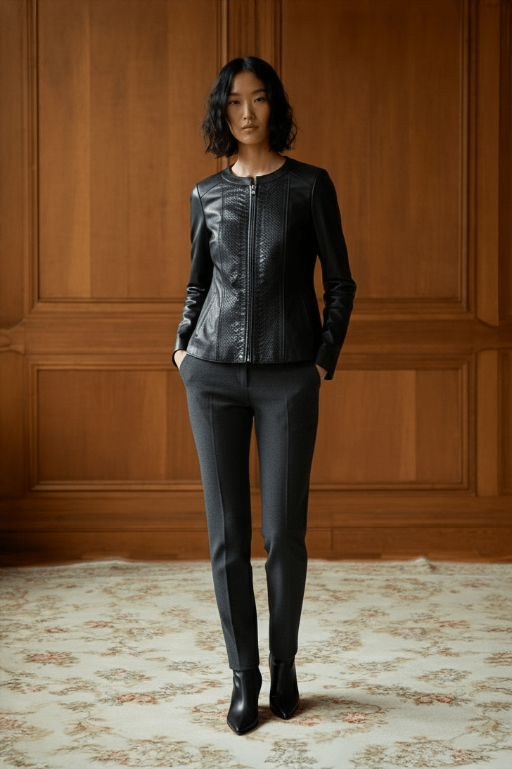 Serpente Inlay Nappa Jacket - ADAMO