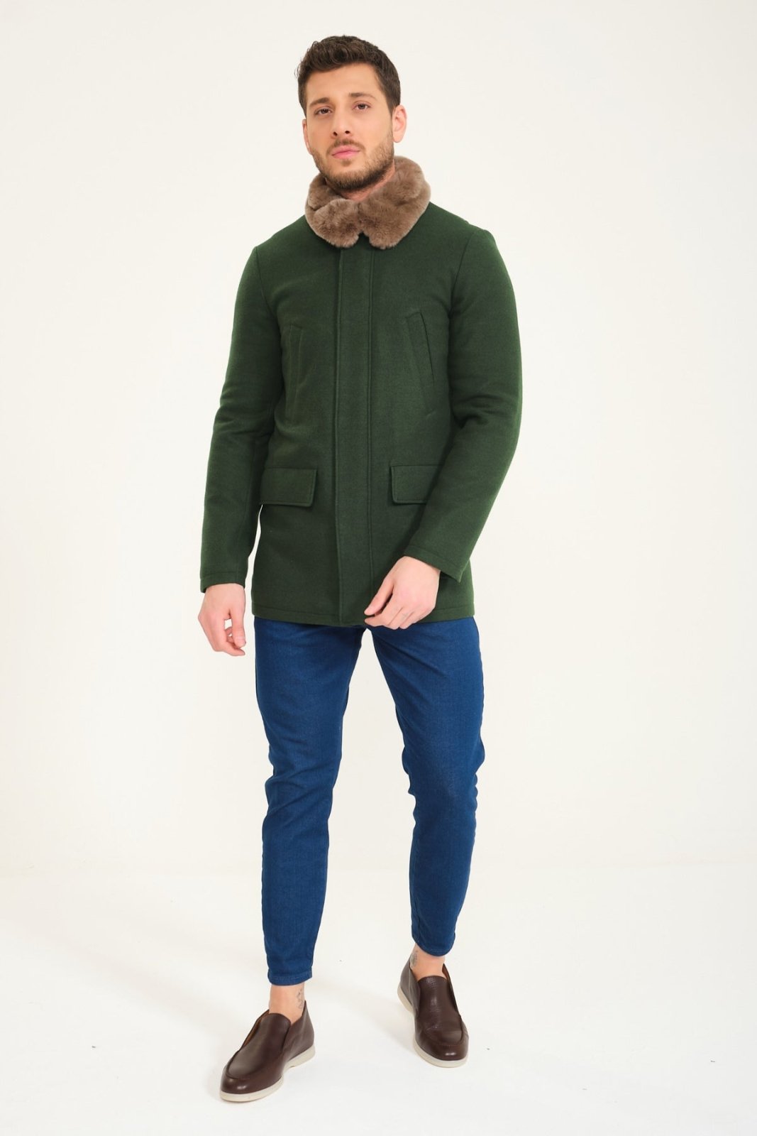 Sherwood Green Wool Coat - ADAMO