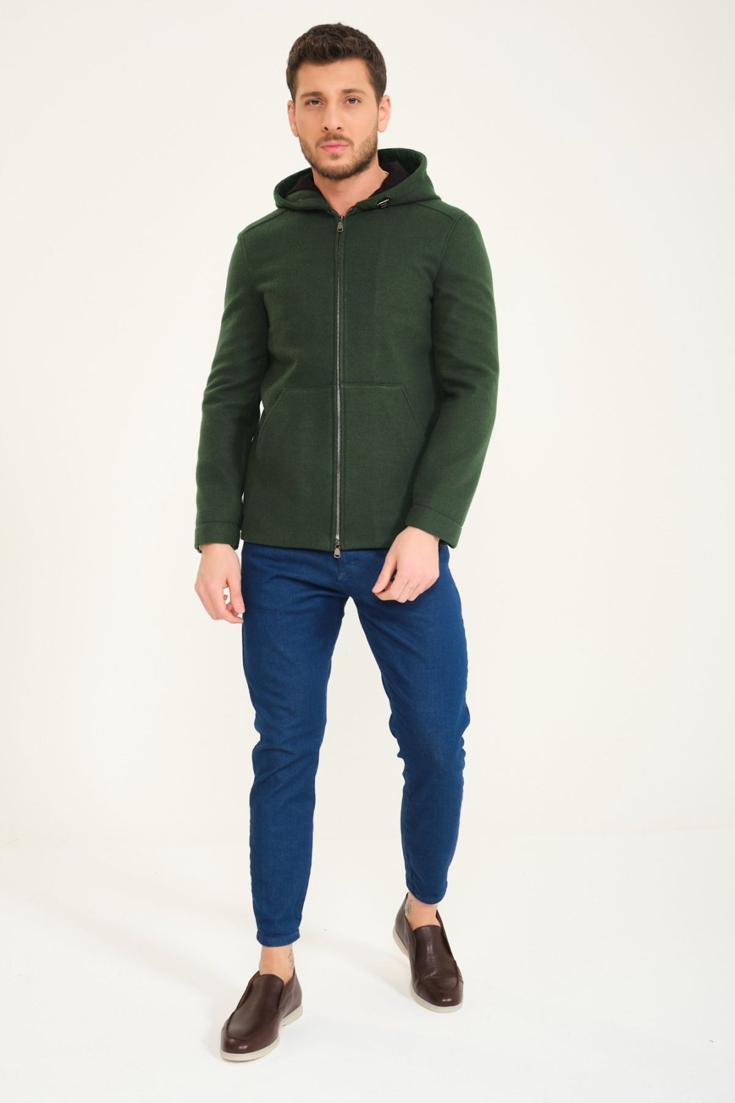 Sherwood Green Wool Coat - ADAMO