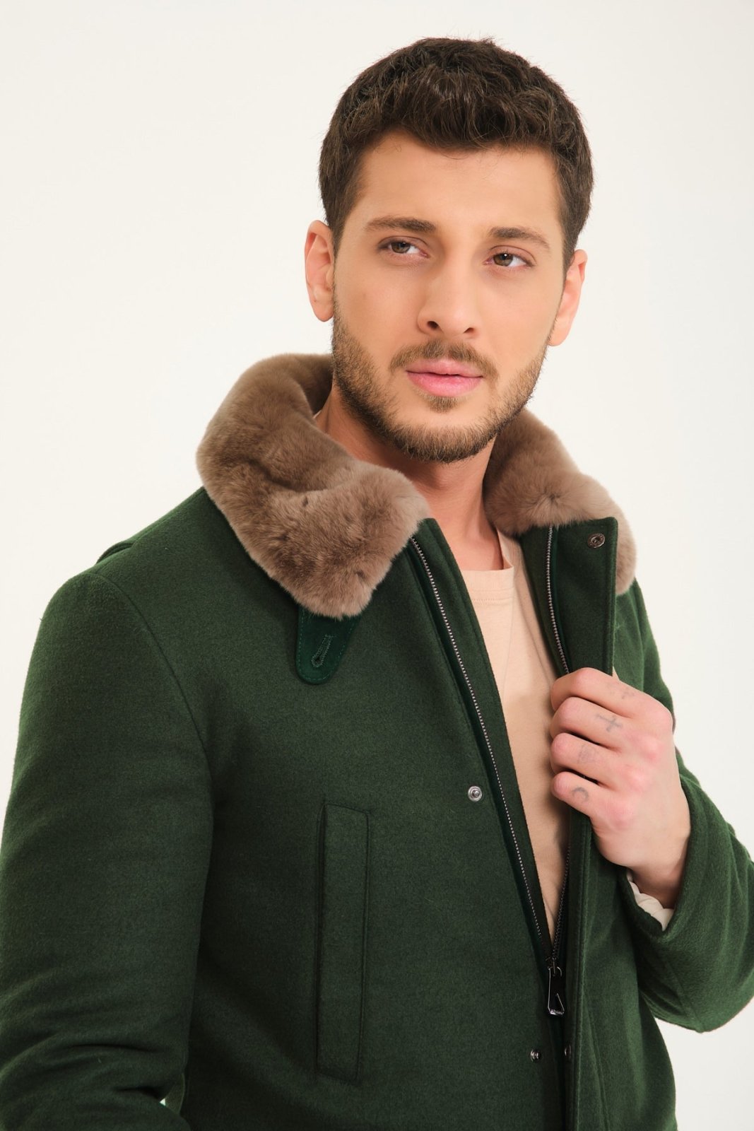 Sherwood Green Wool Coat - ADAMO