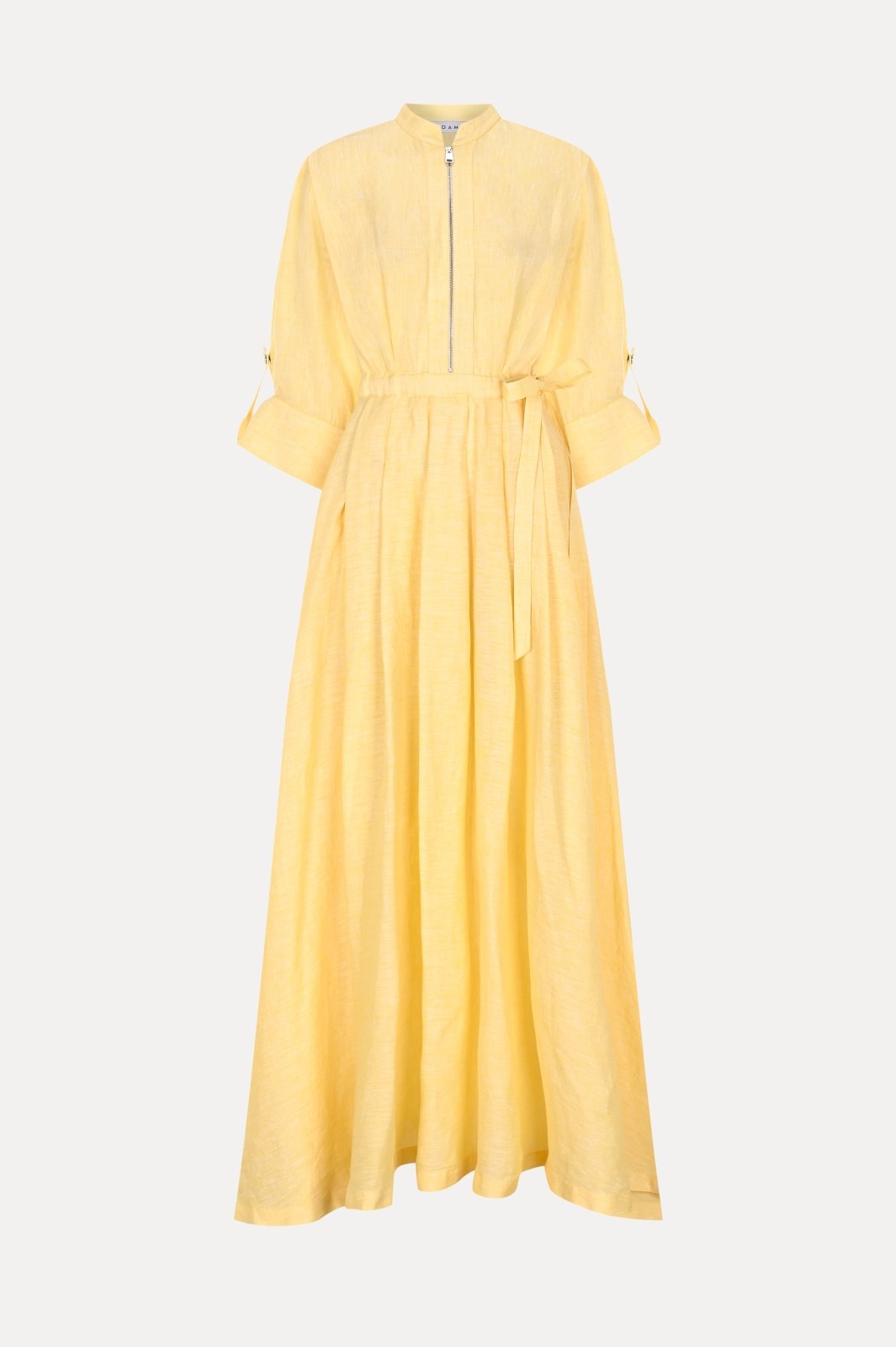 Sunlit Marigold Linen Dress - ADAMO