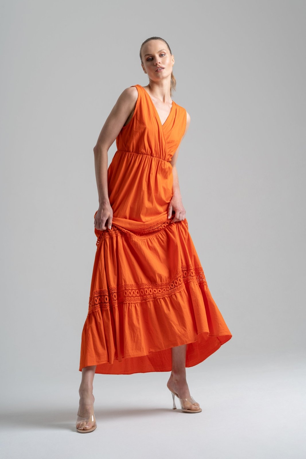 Sunset Glow Sleeveless Dress - ADAMO