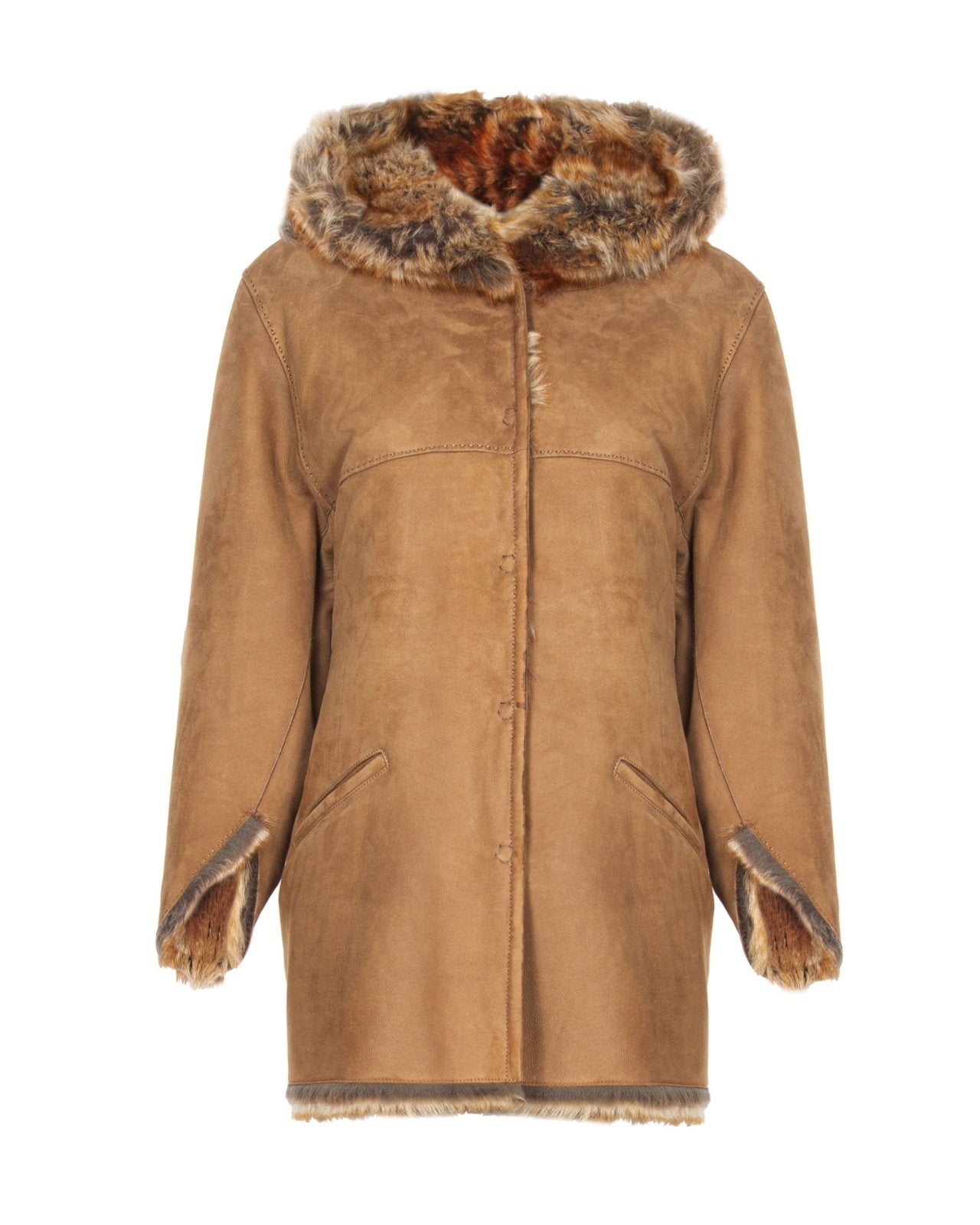 Tan Leather Coat - ADAMO