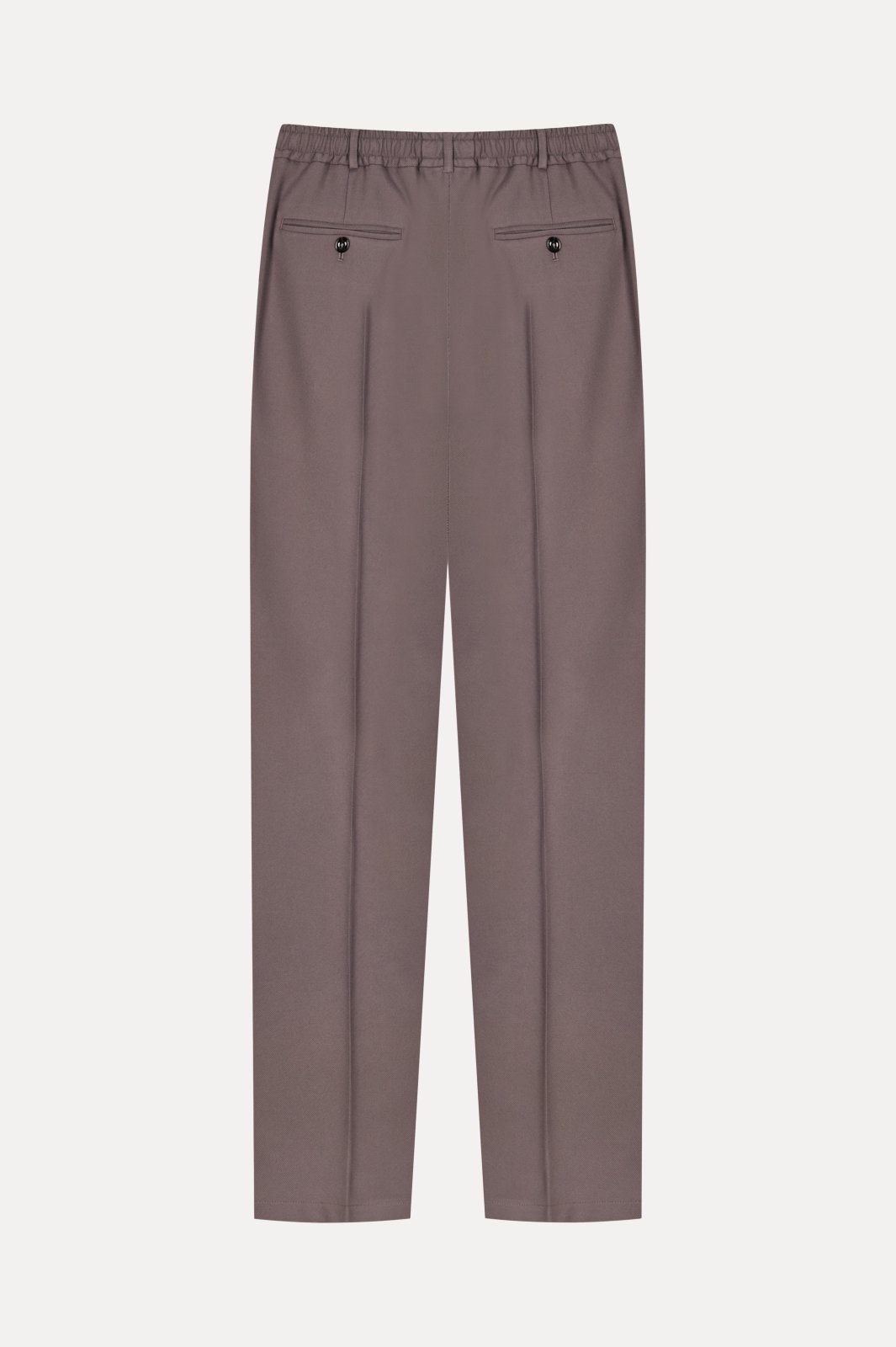 Taupe Tailored Stretch Trousers - ADAMO