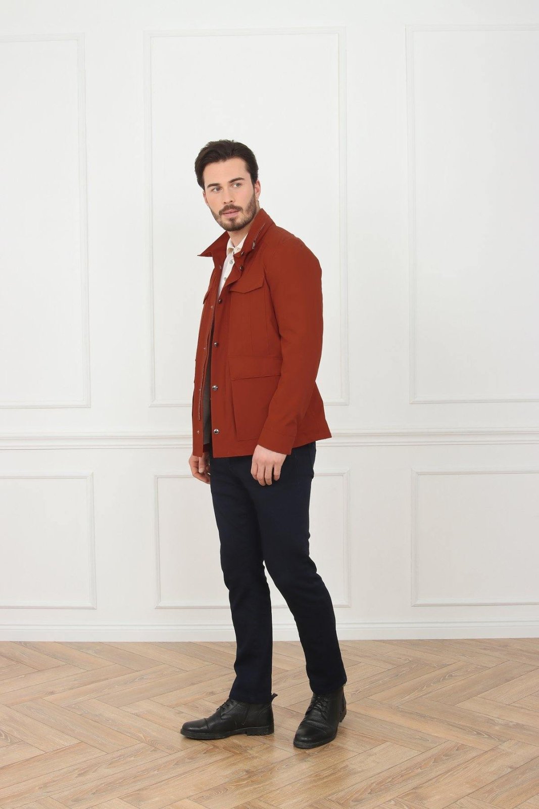 Terracotta Waterproof Coat - ADAMO