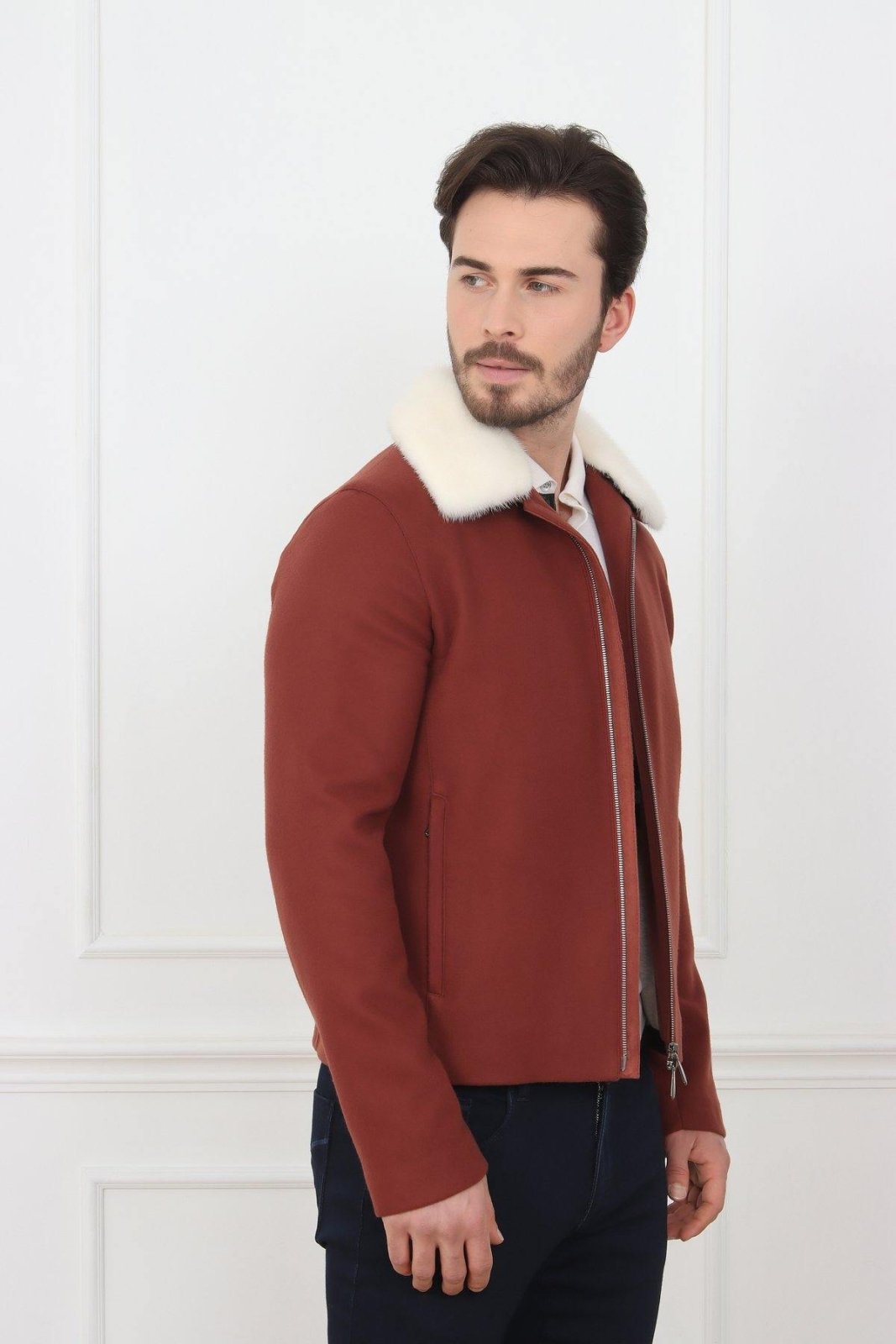 Terracotta Wool Jacket - ADAMO