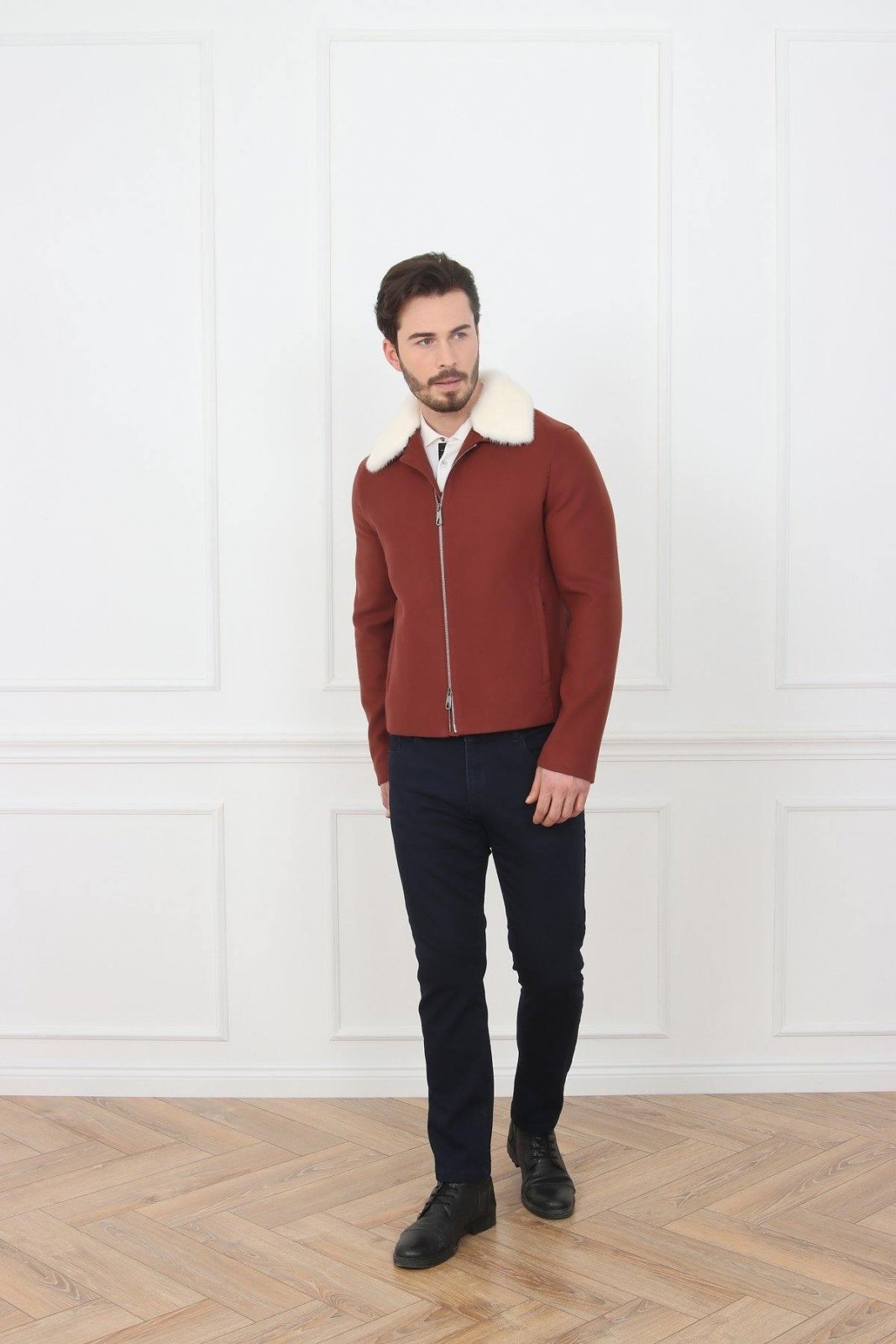 Terracotta Wool Jacket - ADAMO