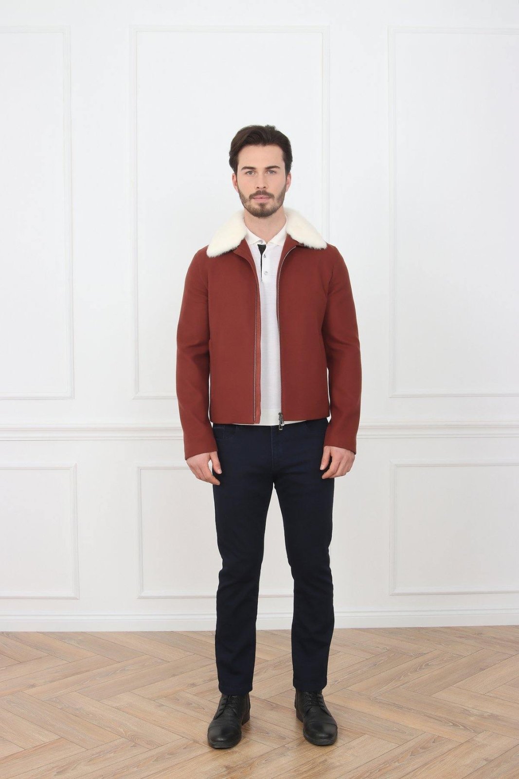 Terracotta Wool Jacket - ADAMO