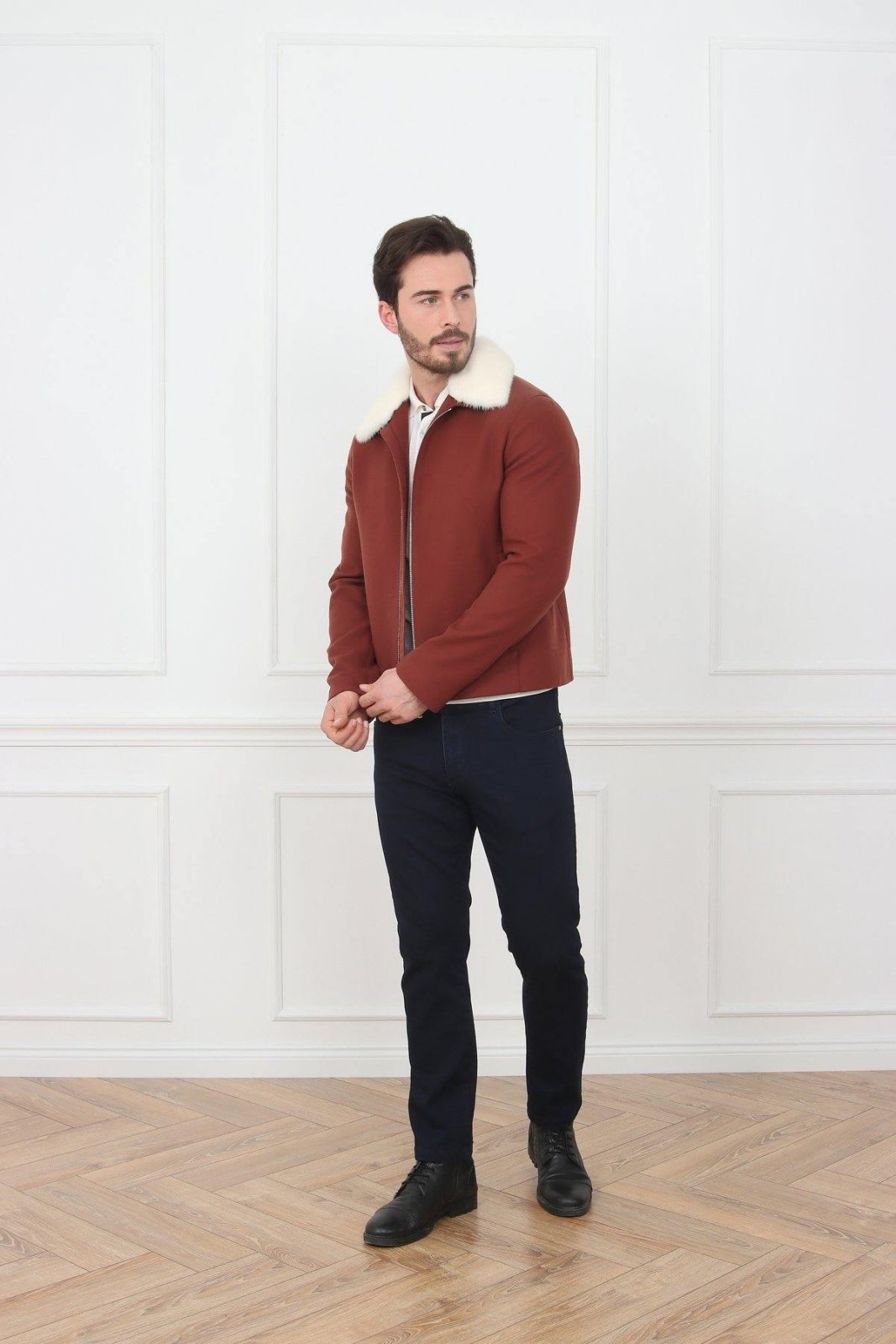 Terracotta Wool Jacket - ADAMO