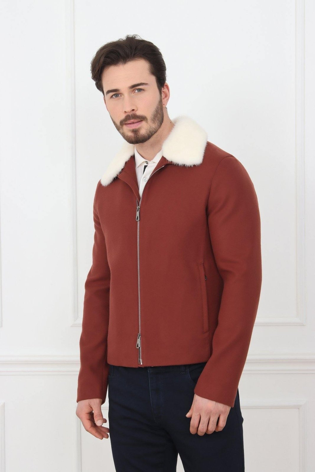 Terracotta Wool Jacket - ADAMO