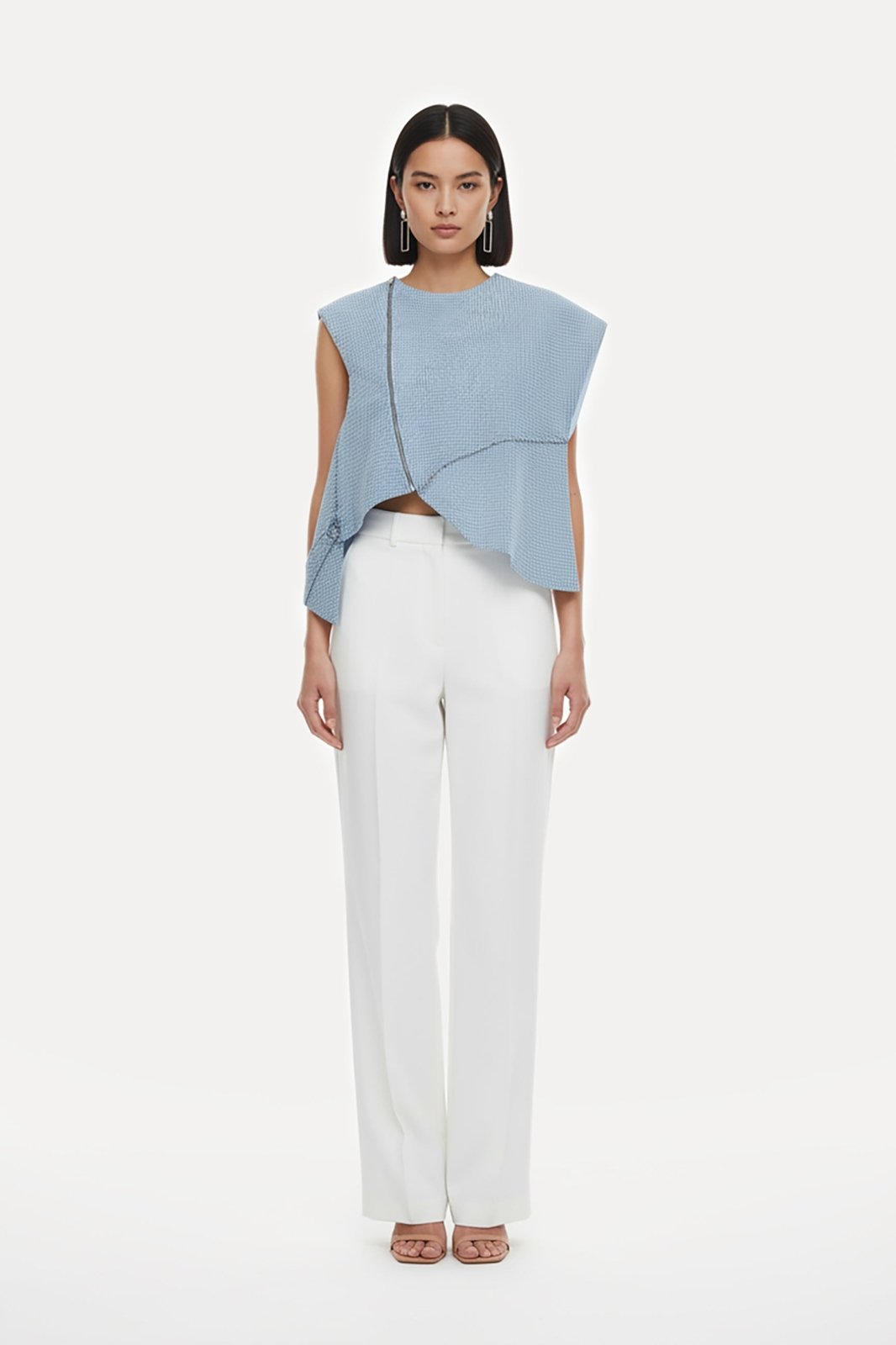 Textured Blue Top - ADAMO