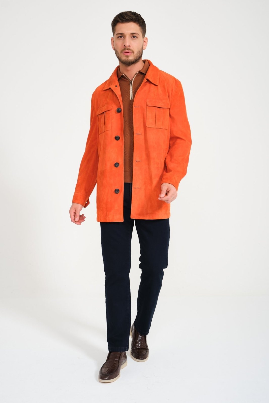 Tile Color Suede Jacket - ADAMO