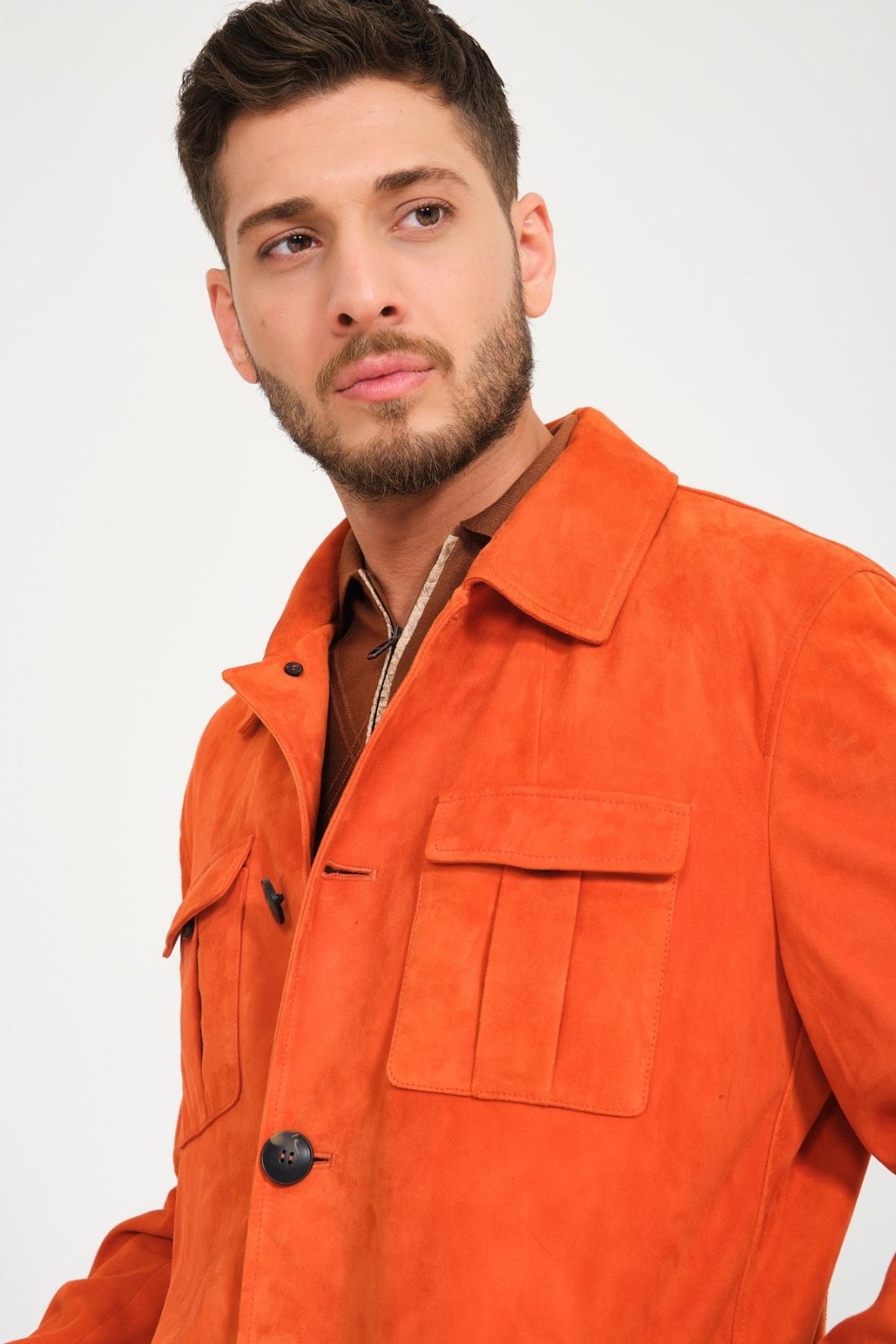 Tile Color Suede Jacket - ADAMO