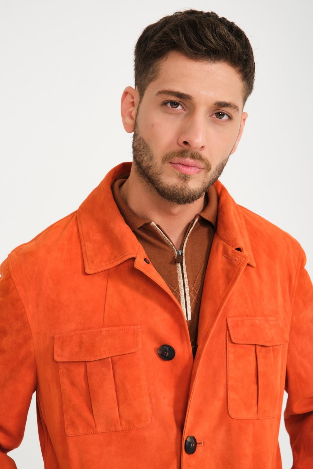 Tile Color Suede Jacket - ADAMO