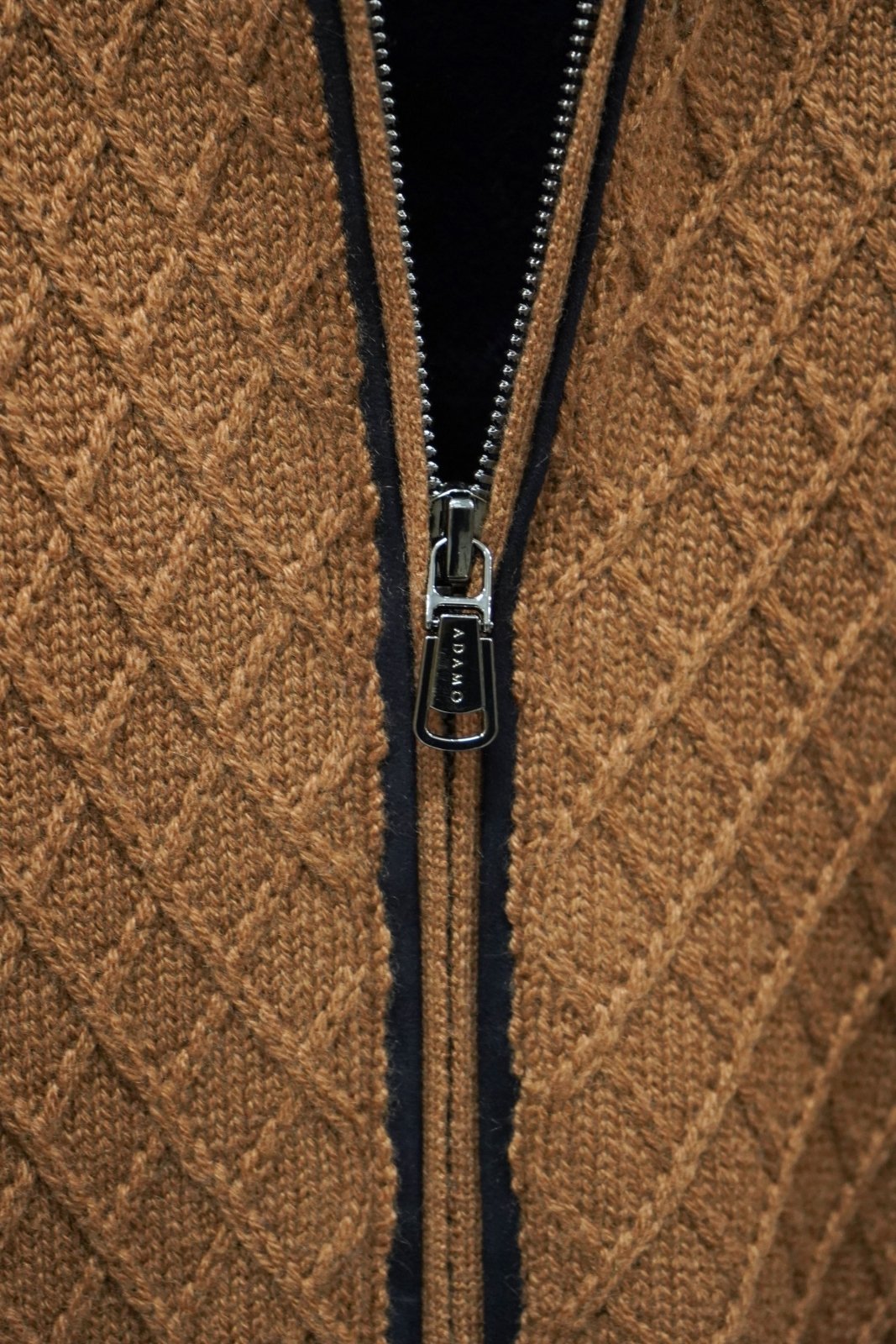 Tobacco Cashmere Knit Sweater - ADAMO