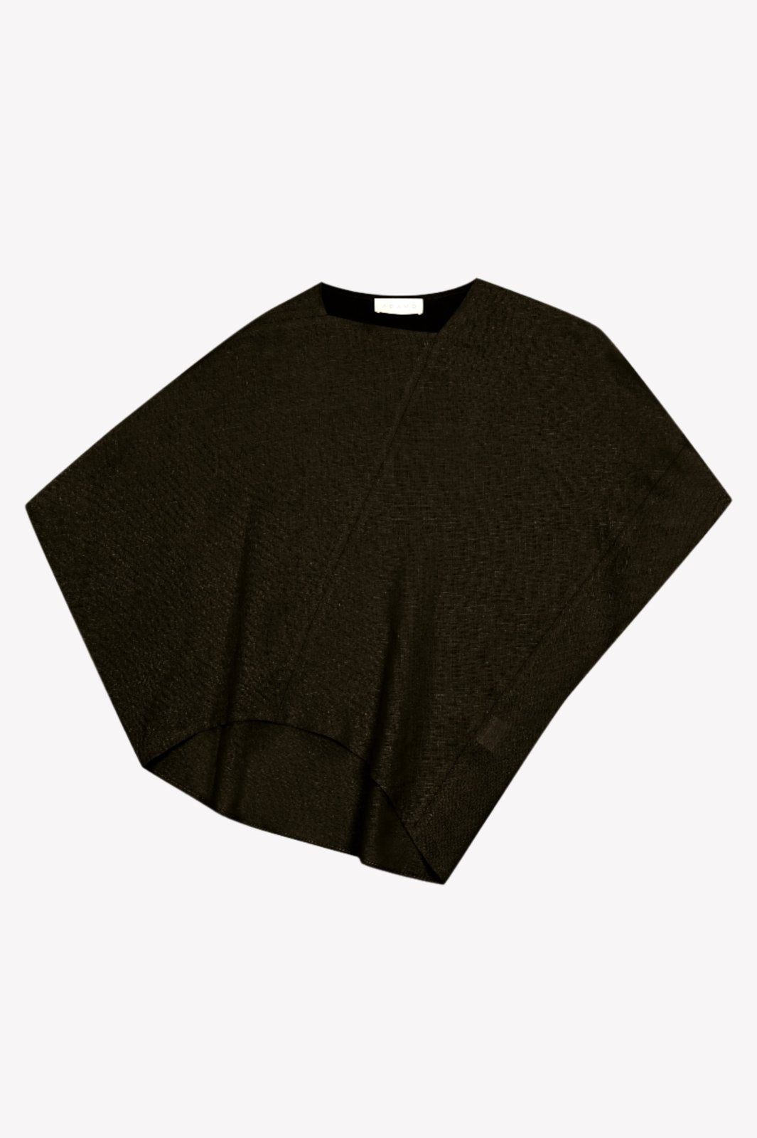 Umber Drape Linen Blouse - ADAMO