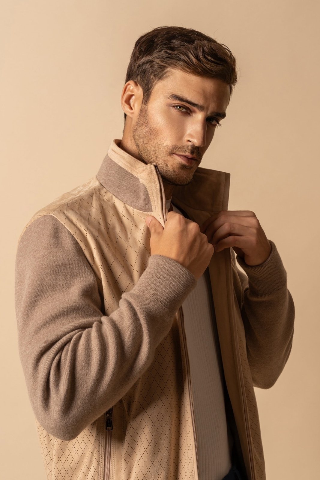 Vanguard Suede and Wool Jacket - ADAMO