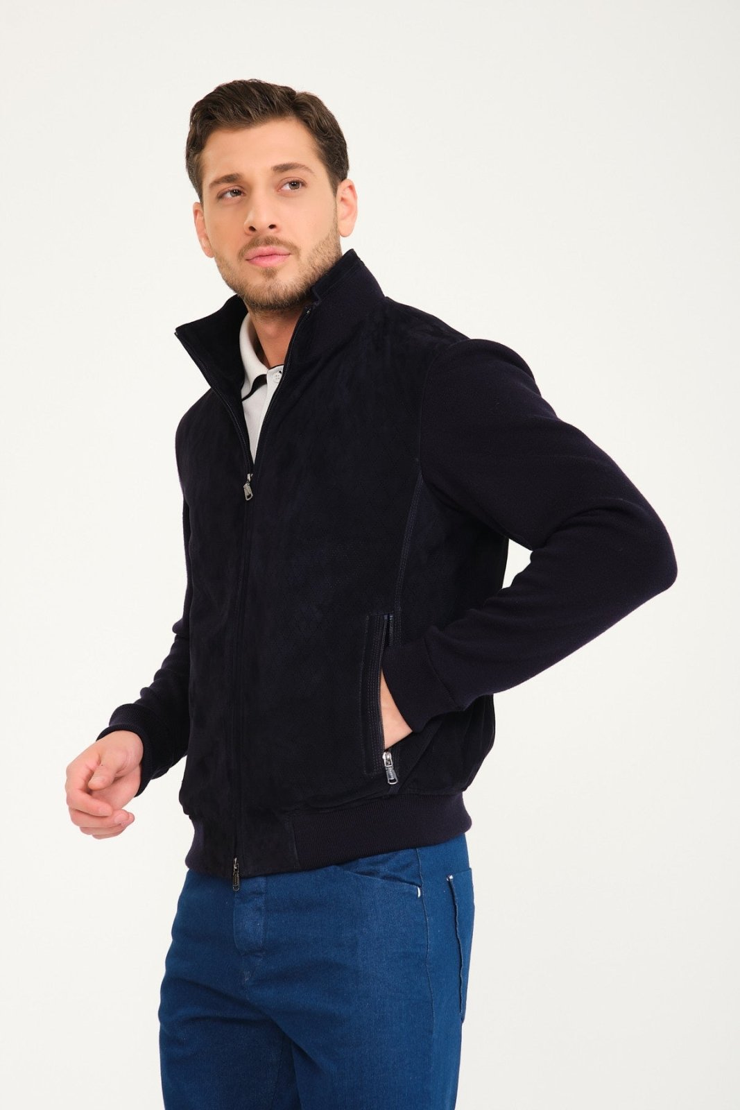 Vanguard Suede and Wool Jacket - ADAMO