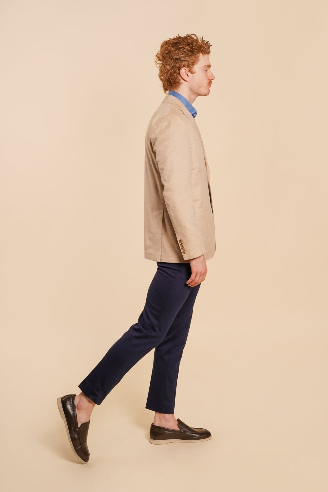 Warm Vanilla Cashmere Blazer - ADAMO