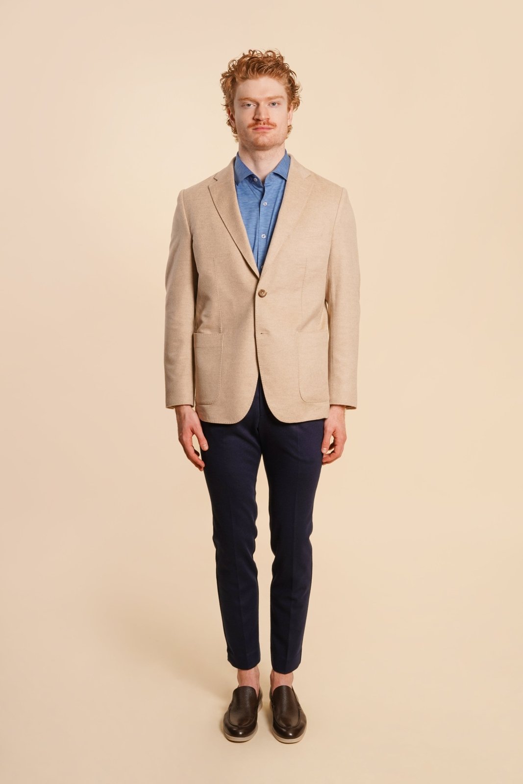 Warm Vanilla Cashmere Blazer - ADAMO