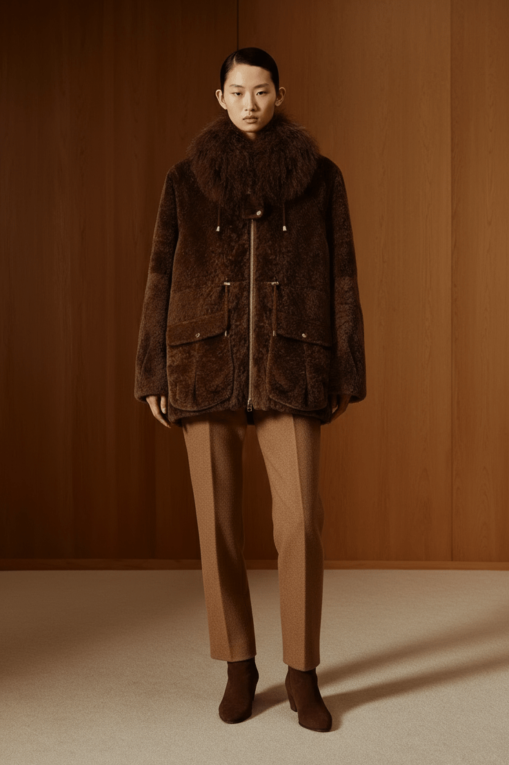 Whisky Astragan Fur Parka - ADAMO