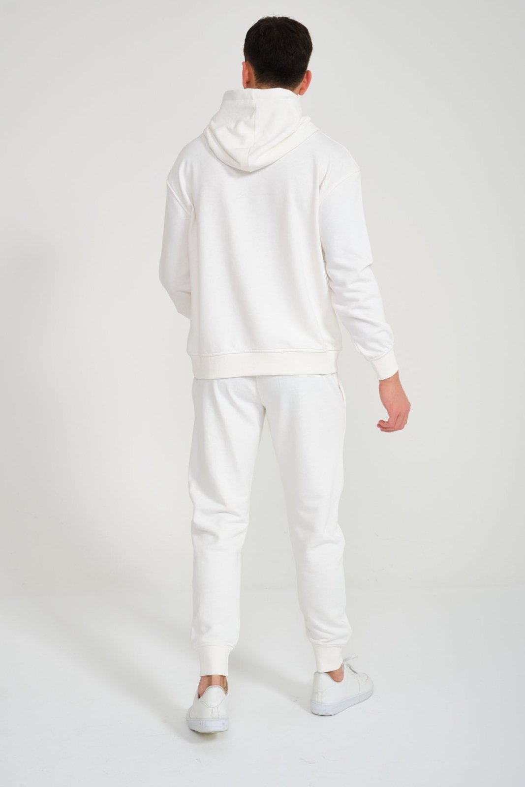 White Hoodie & Jogger Set - ADAMO