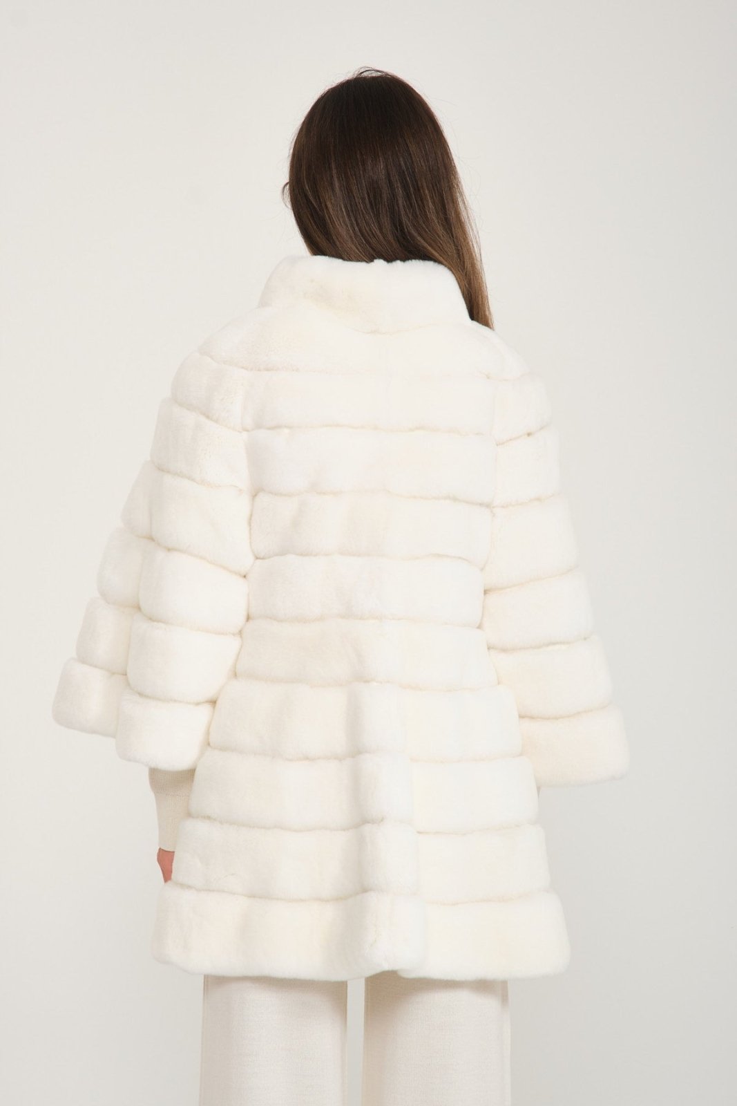 White Rex Fur Coat - ADAMO