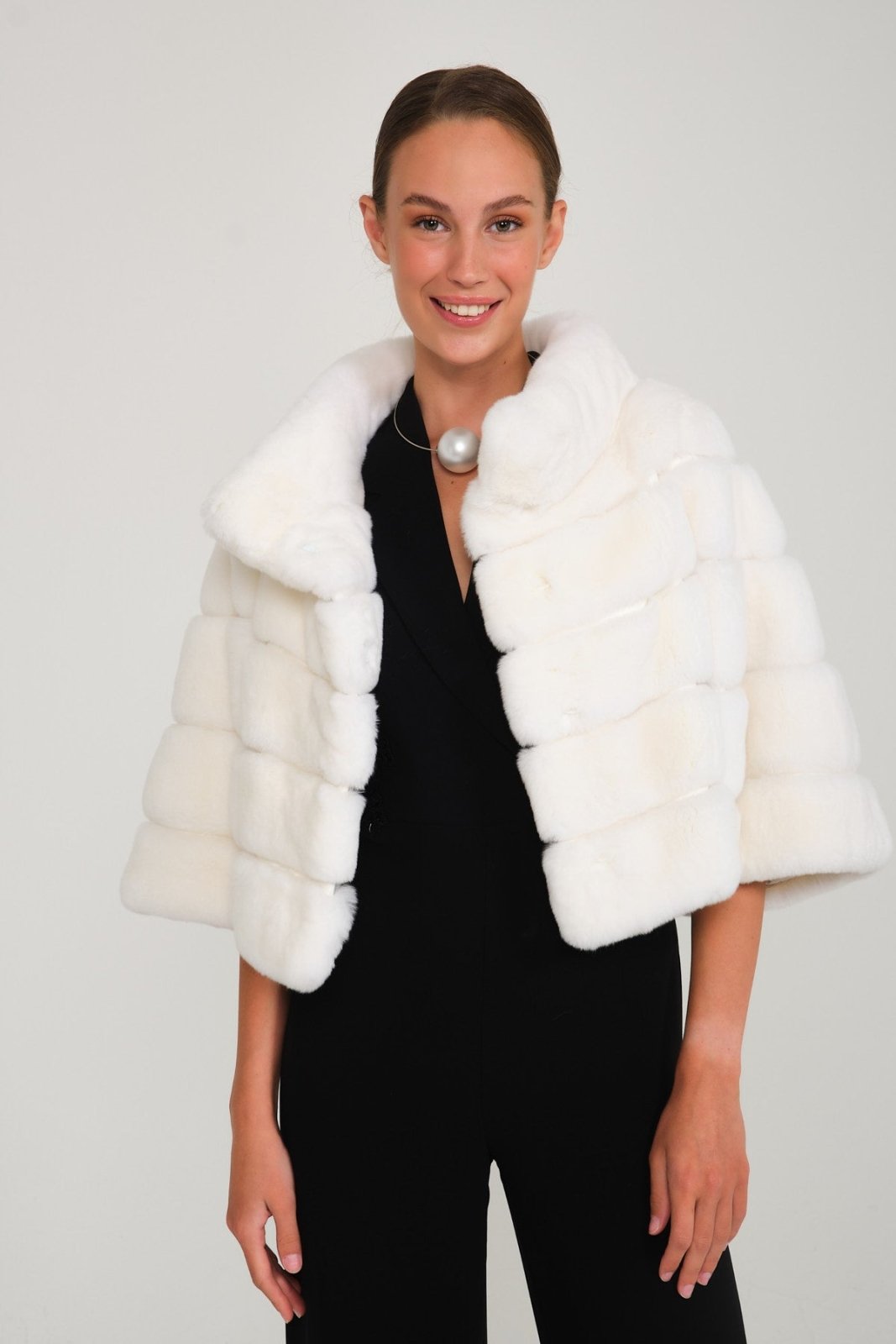 White Rex Fur Jacket - ADAMO