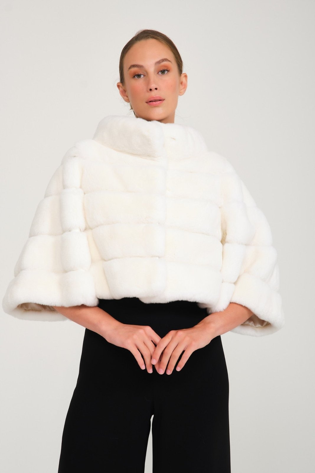 White Rex Fur Jacket - ADAMO