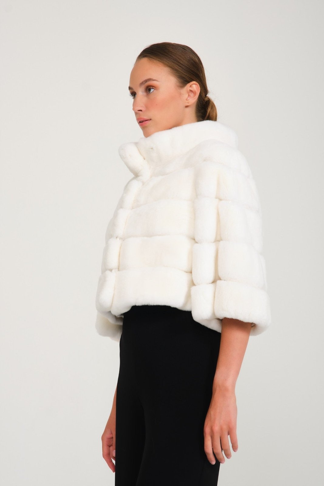 White Rex Fur Jacket - ADAMO