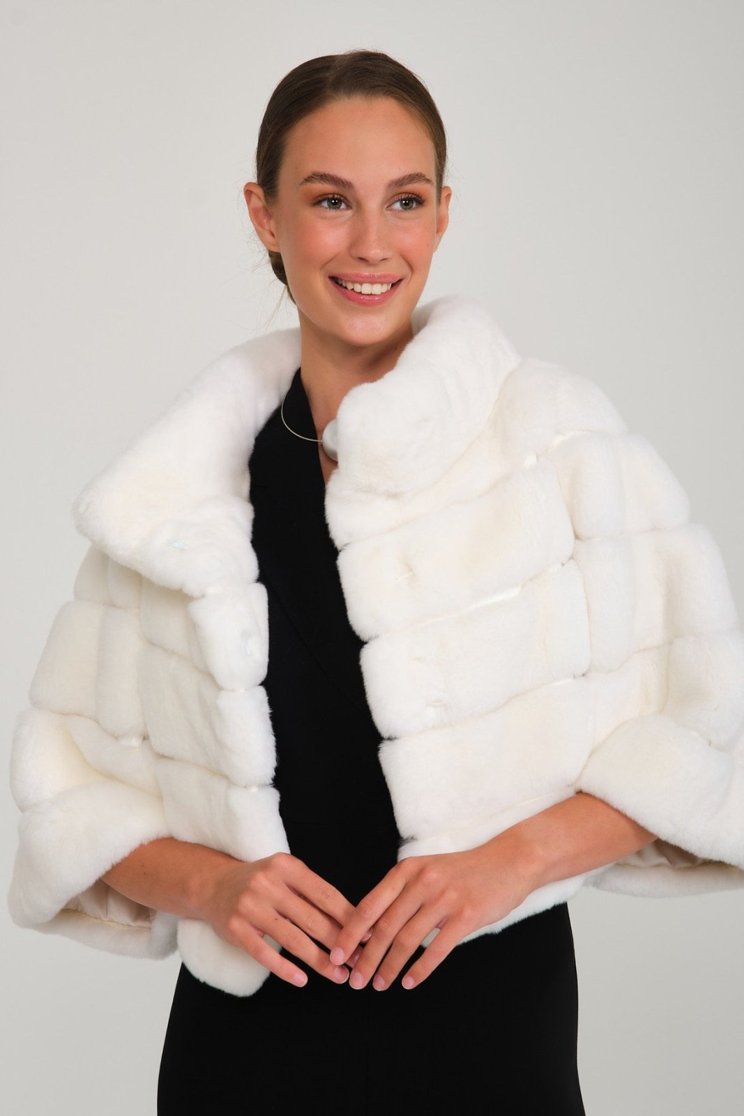 White Rex Fur Jacket - ADAMO