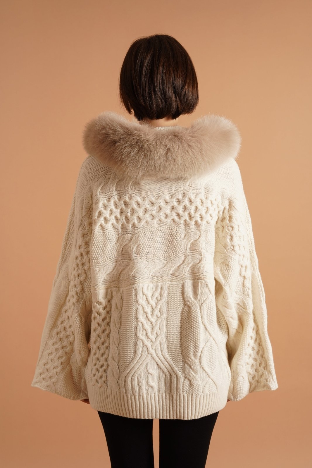 Winter Whispers Fox Trim Knit - ADAMO