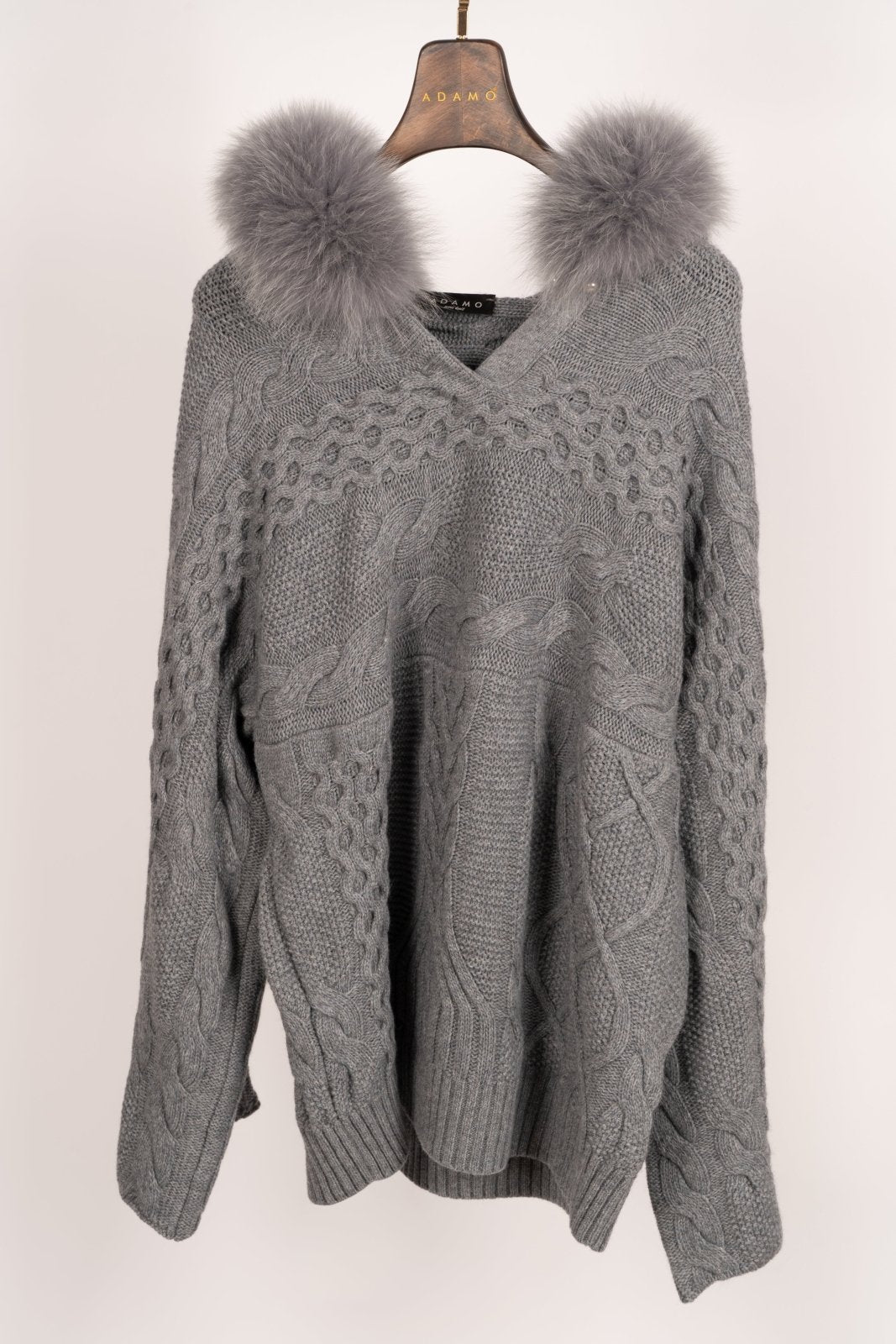 Winter Whispers Fox Trim Knit - ADAMO