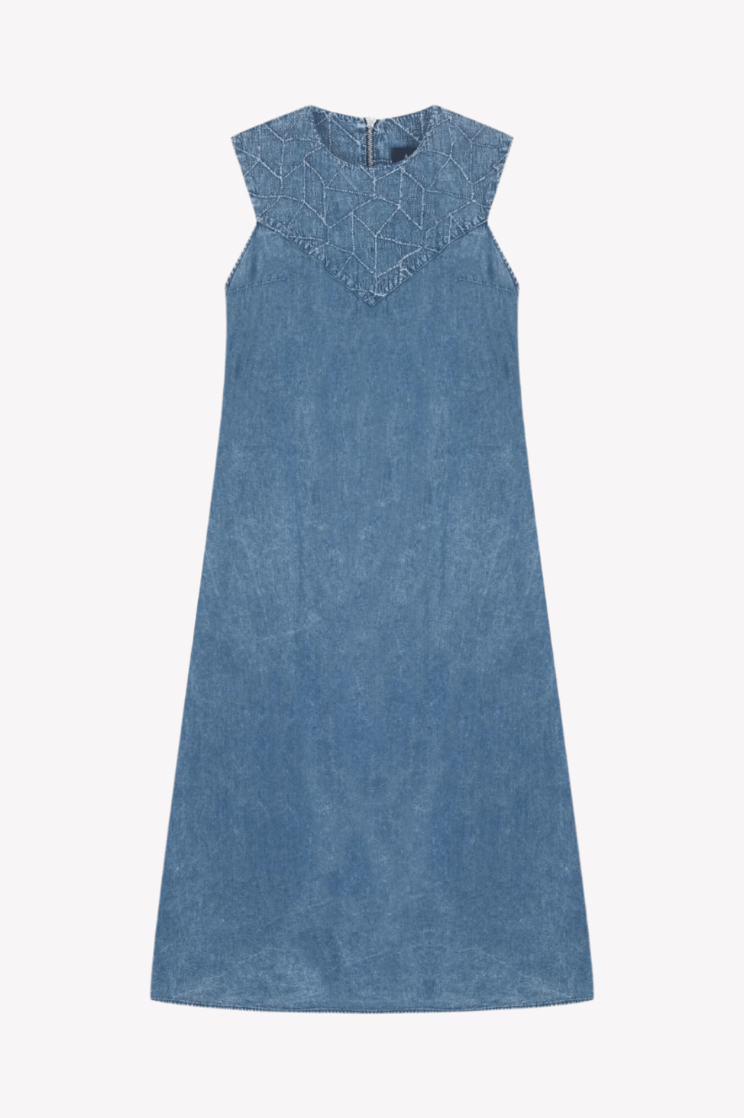 Yoke Denim Dress - ADAMO