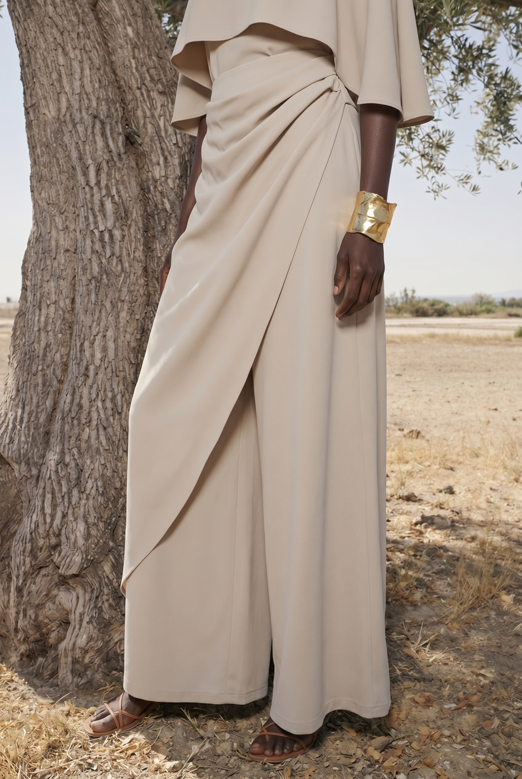 Sorevia Draped Palazzo Trousers