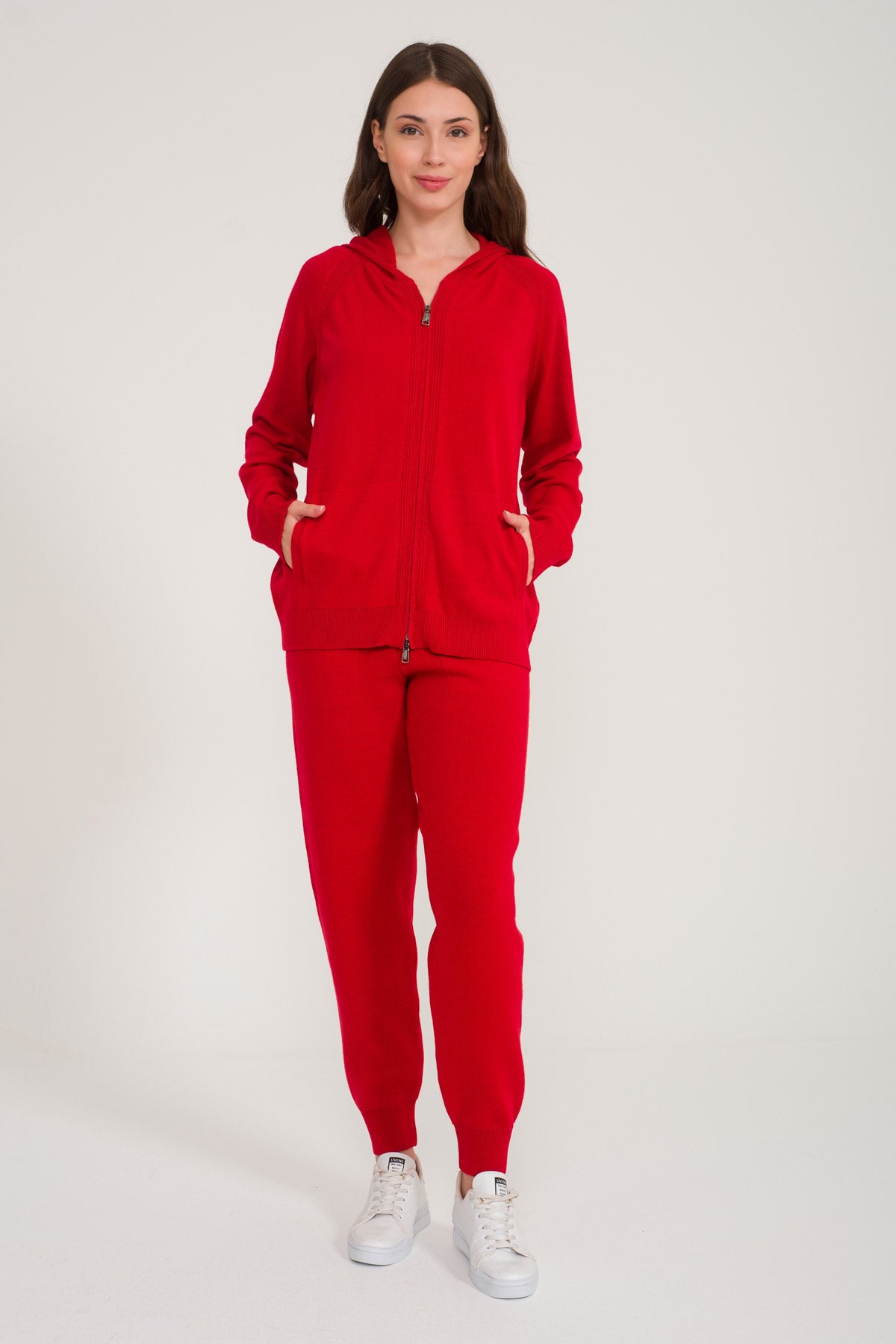 Red Knit Sweater & Pants Set