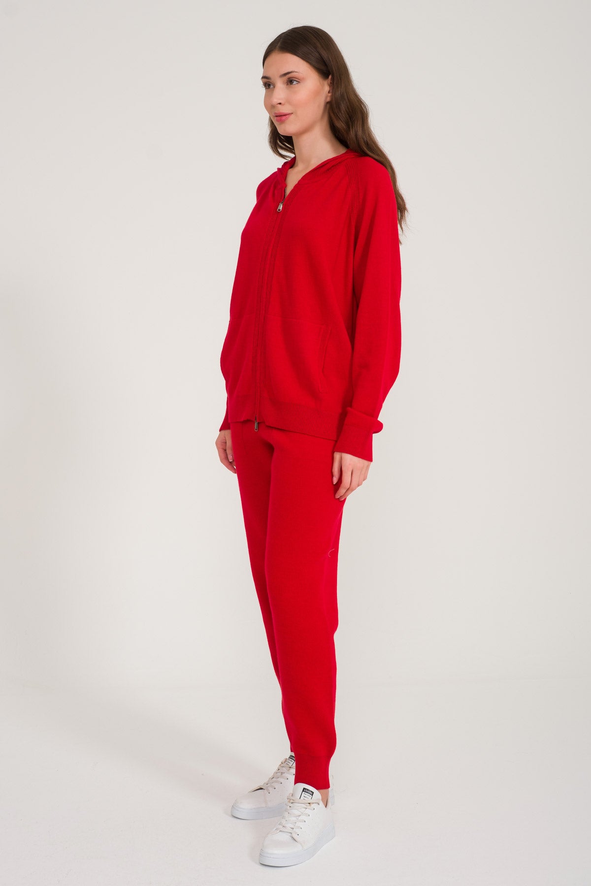 Red Knit Sweater & Pants Set