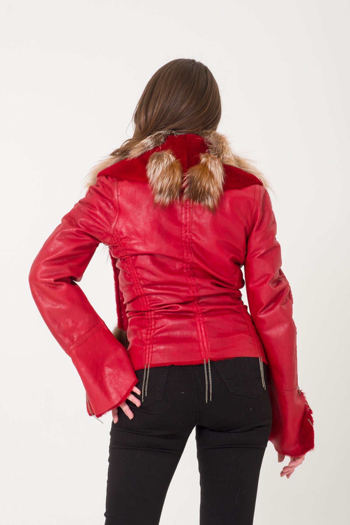 Red Kangaroo Fur Jacket