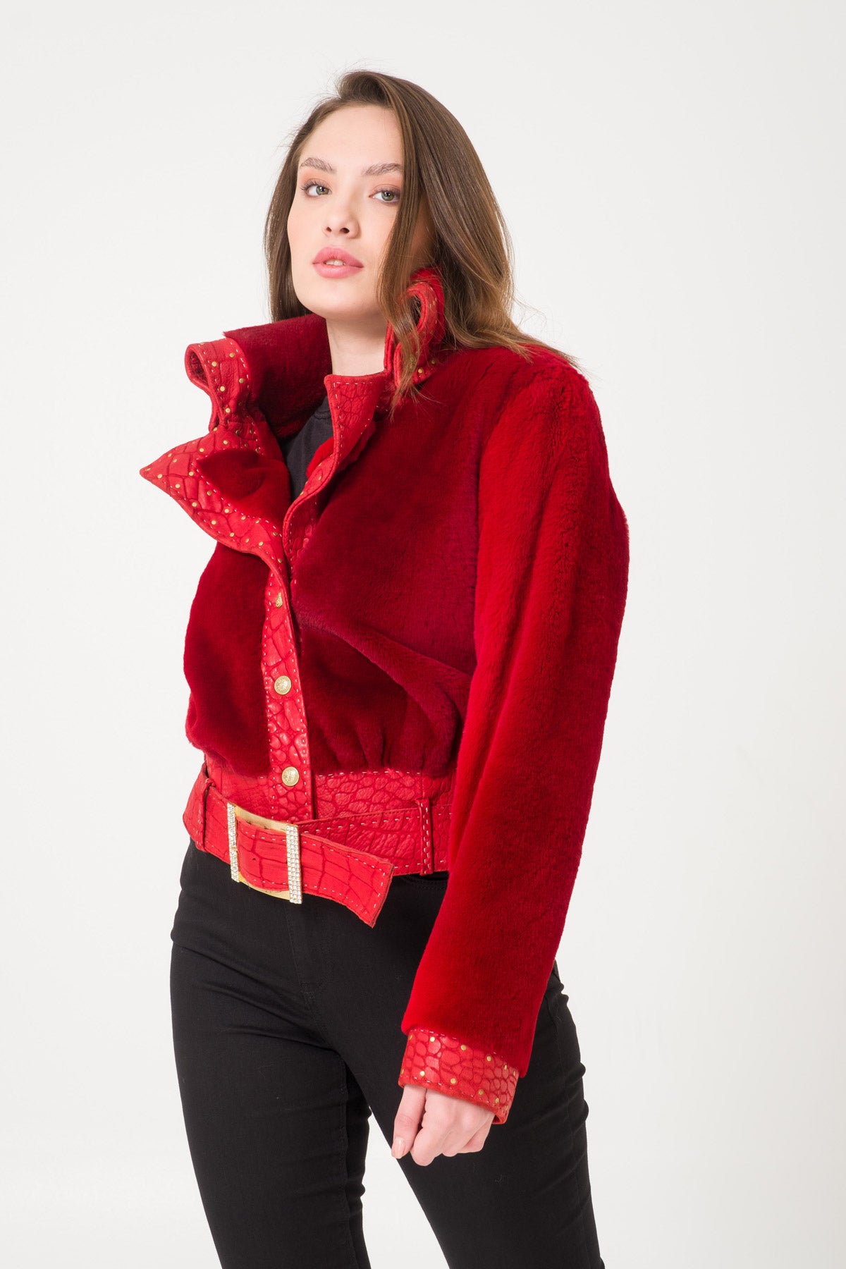 Red Shearling Jacket