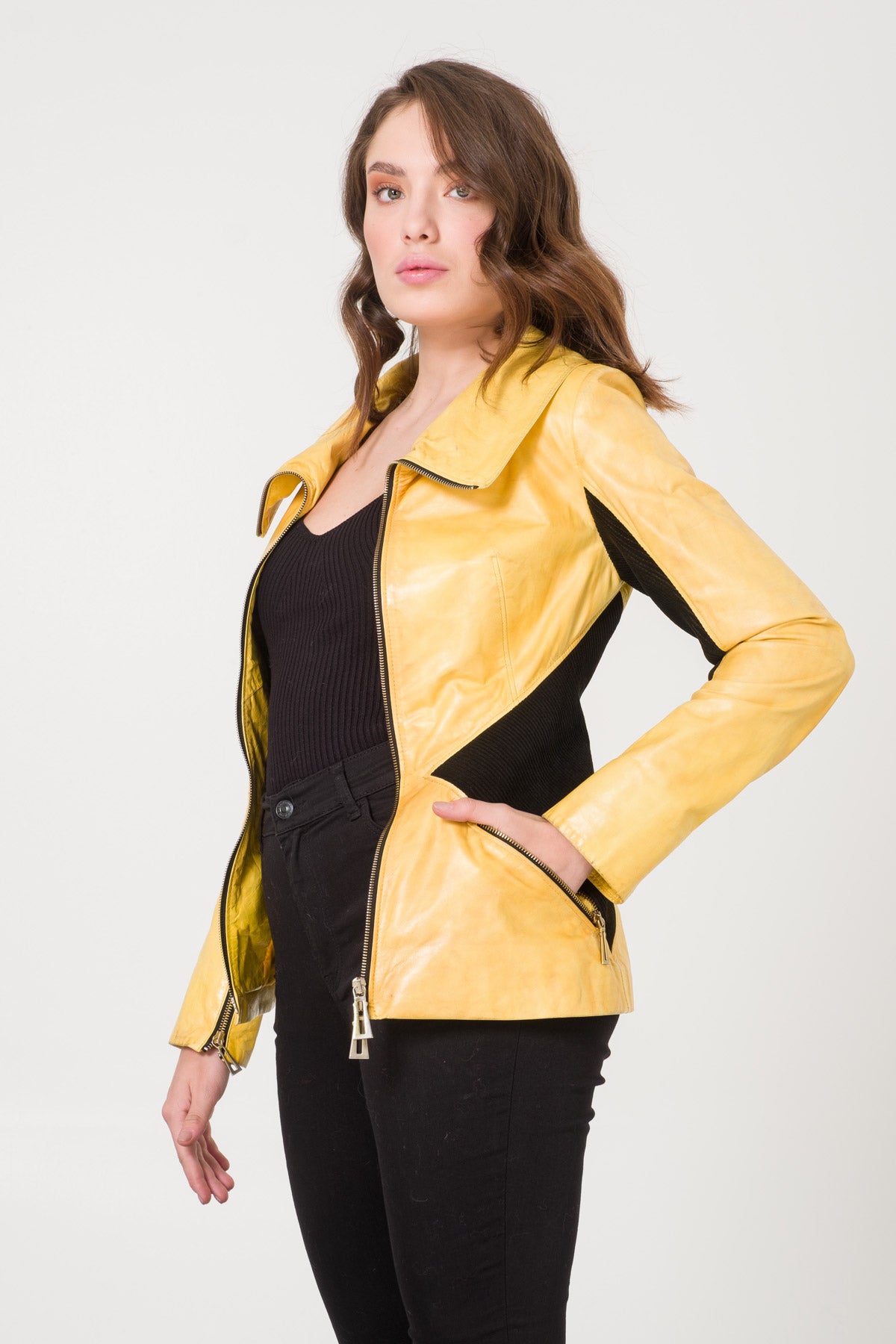 Yellow Leather Jacket