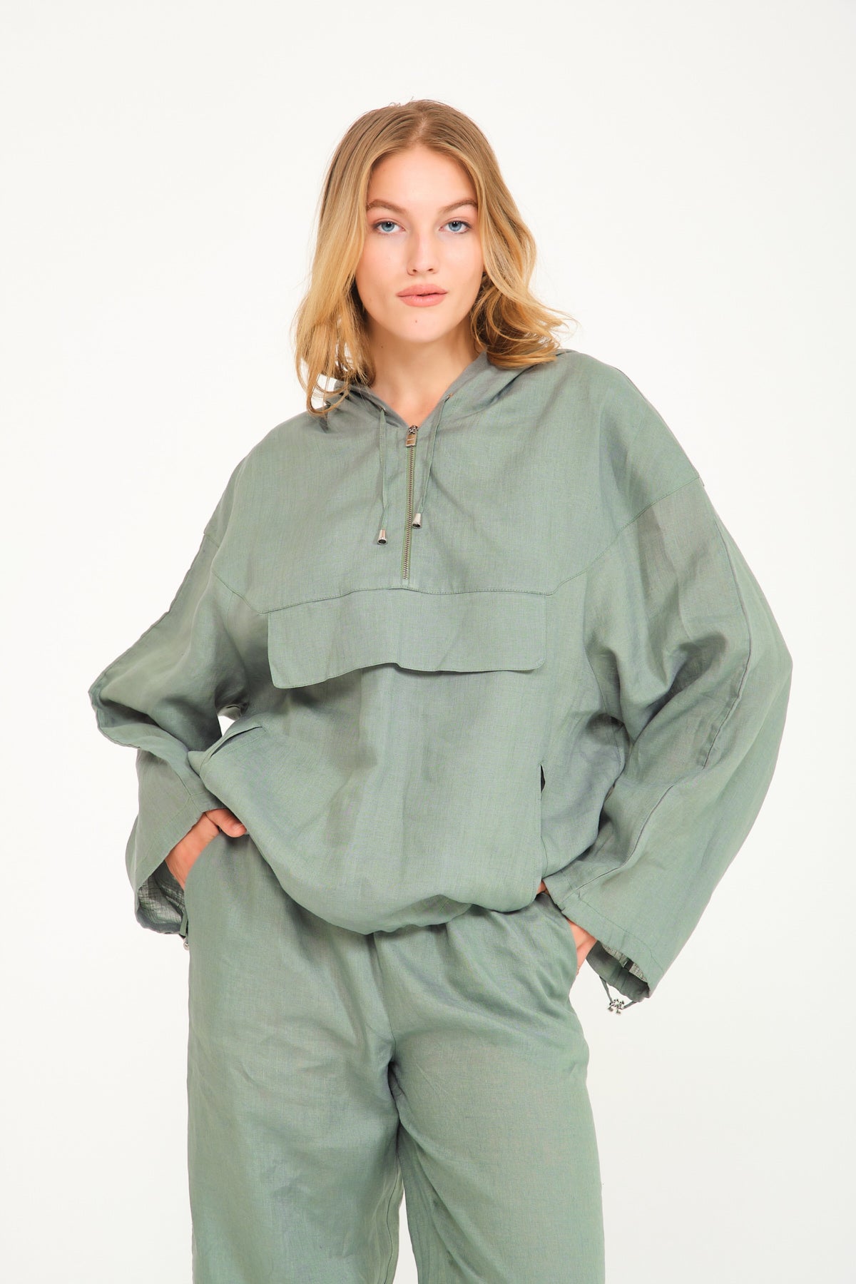 Khaki Waterproof Hoodie & Pants Set