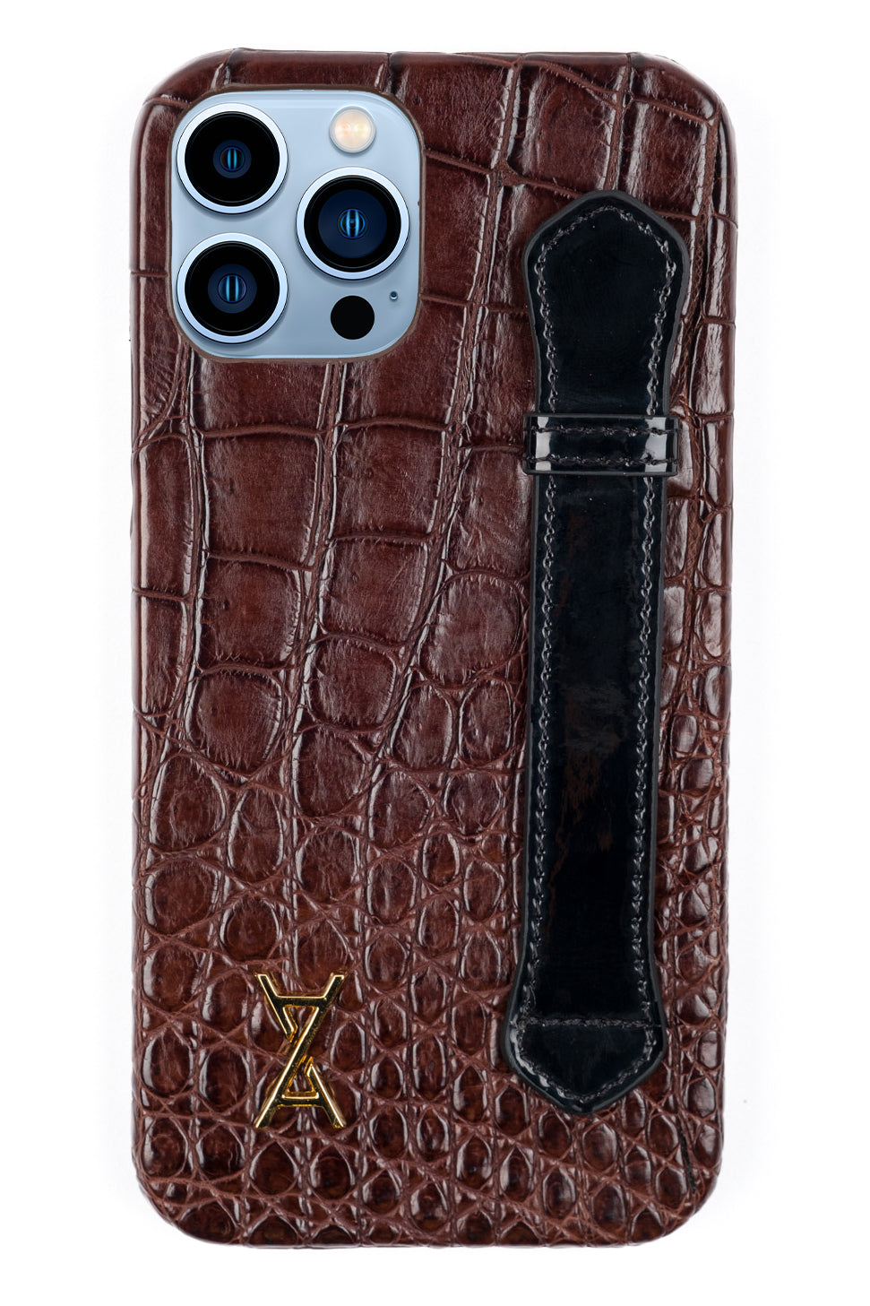 Brown Crocodile Leather iPhone 13 / 13 Pro Case