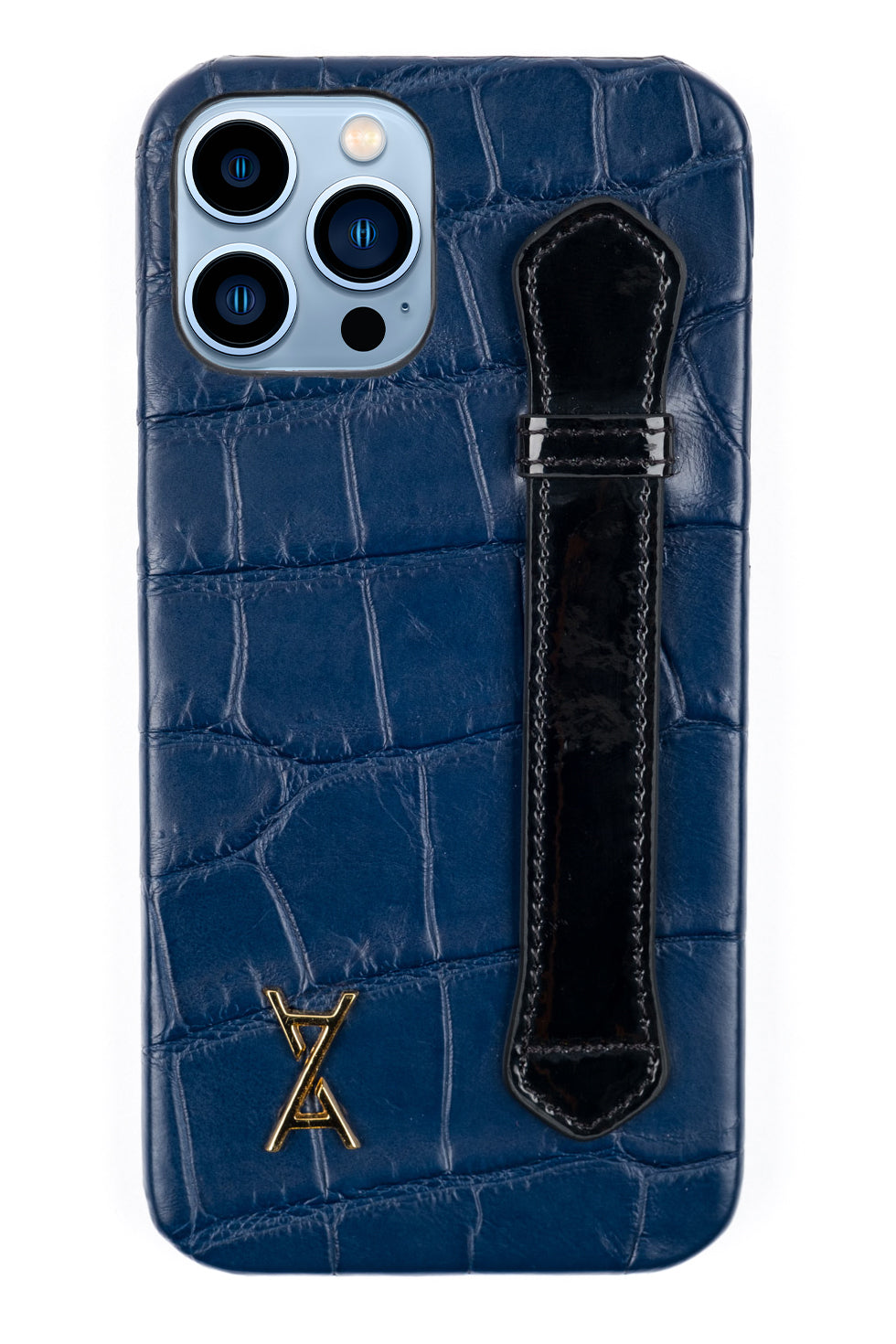 Blue Crocodile Leather iPhone 13 / 13 Pro Case