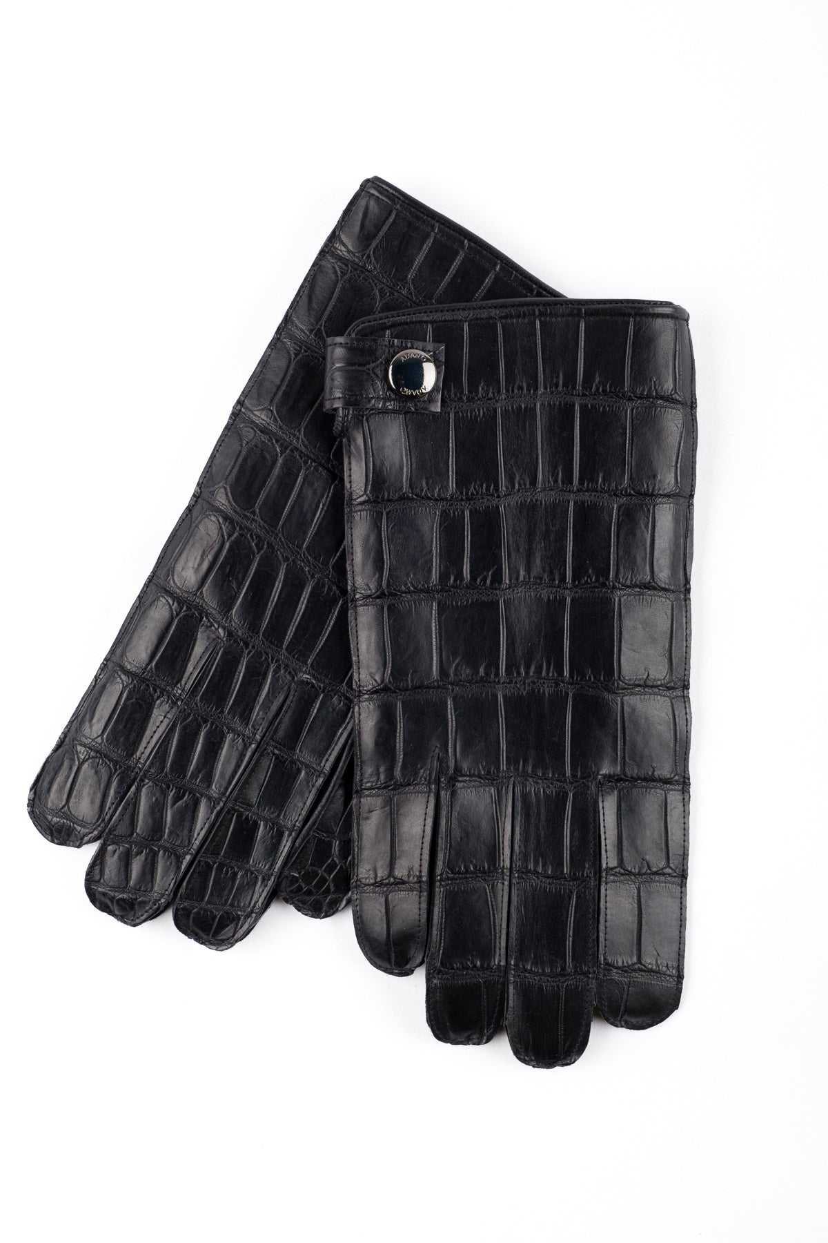 Black Crocodile Gloves