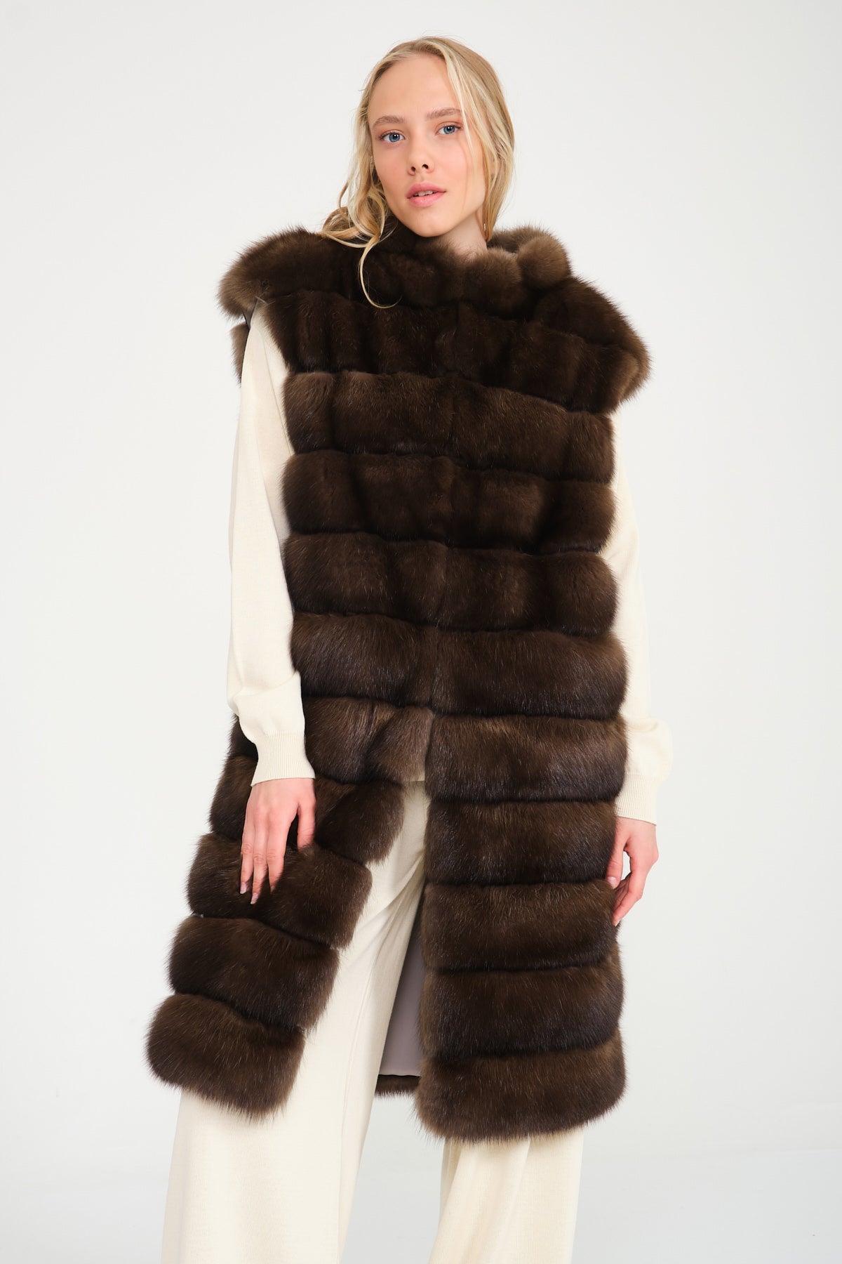 Sable on sale fur vest