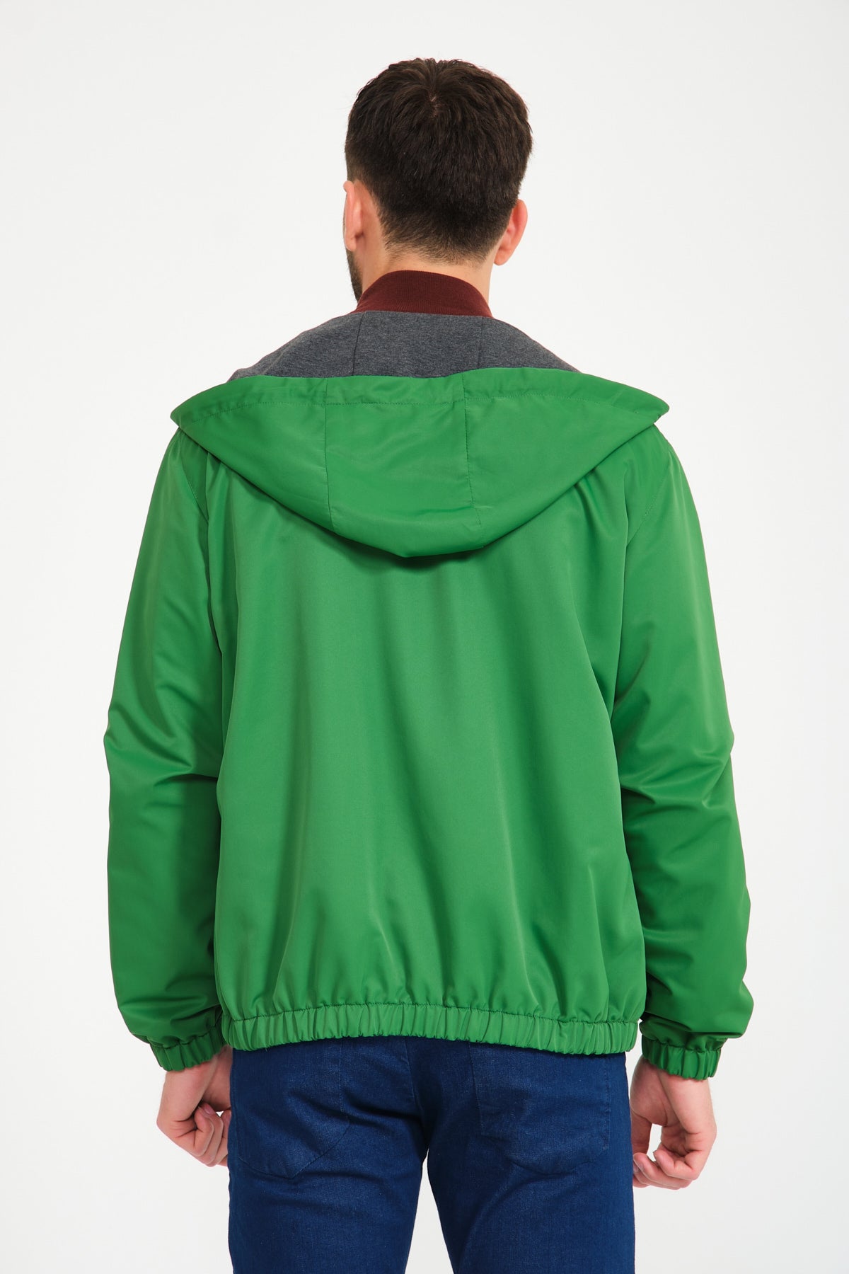 Forest Green / Grey Double Face Waterproof Jacket
