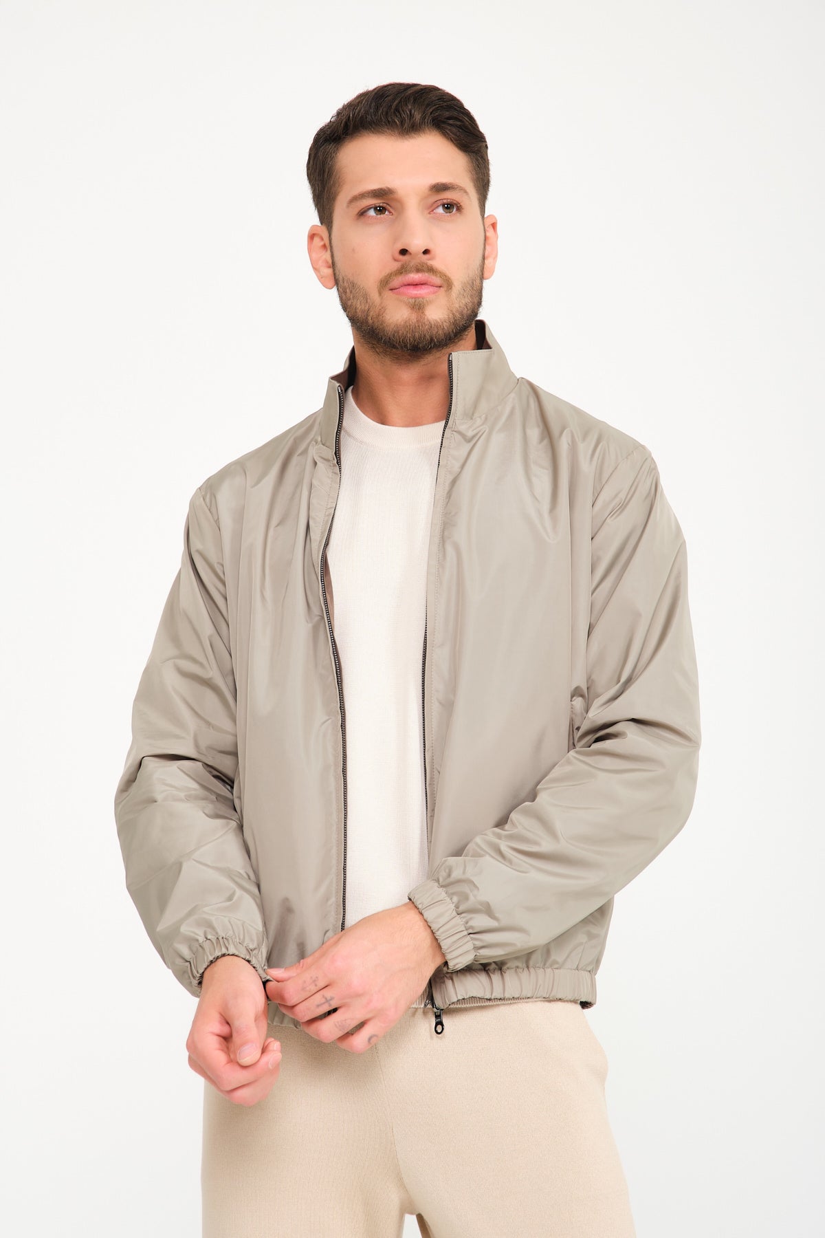 Olive / Brown Double Face Waterproof Jacket