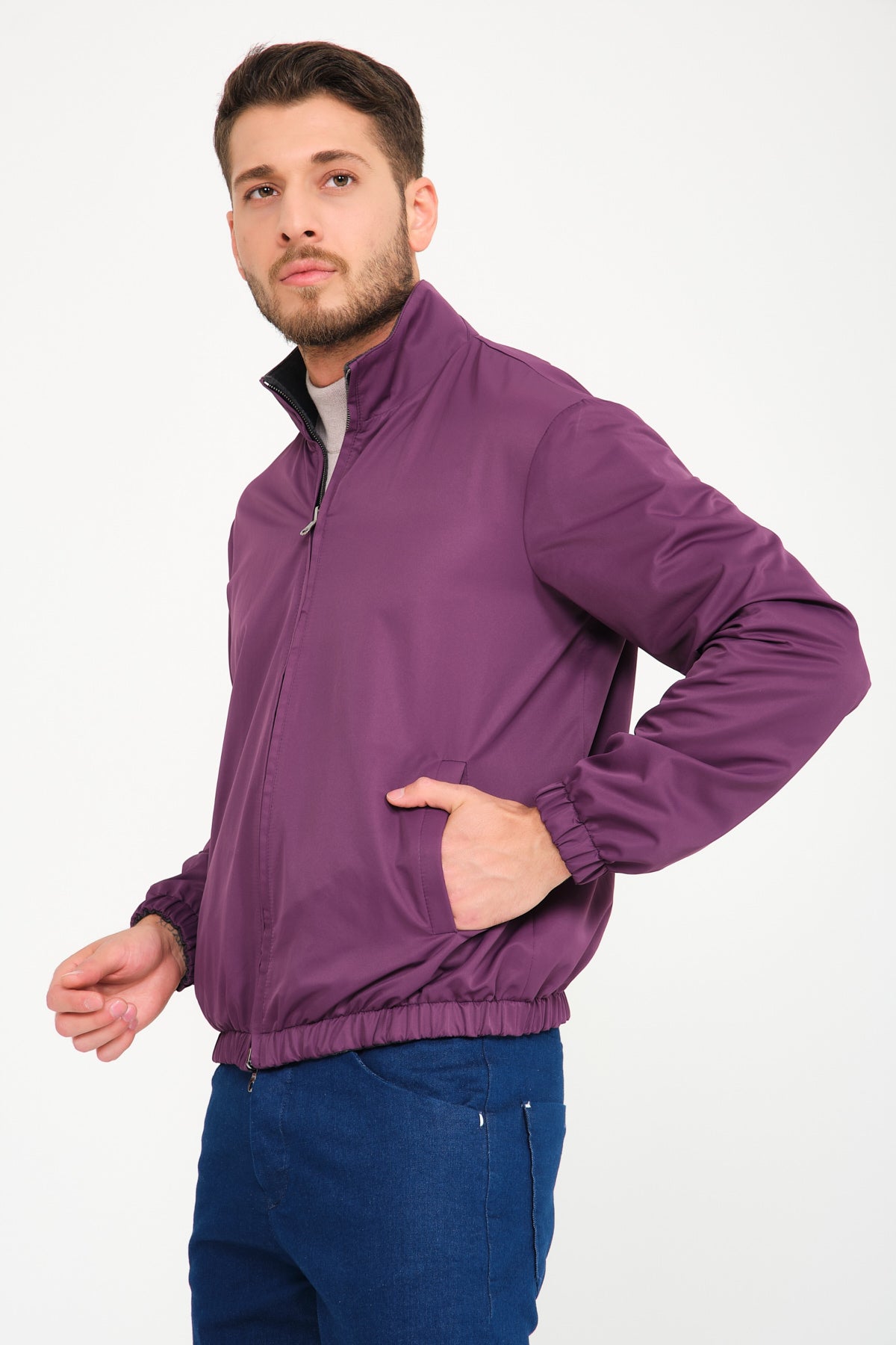 Purple Double Face Waterproof Jacket