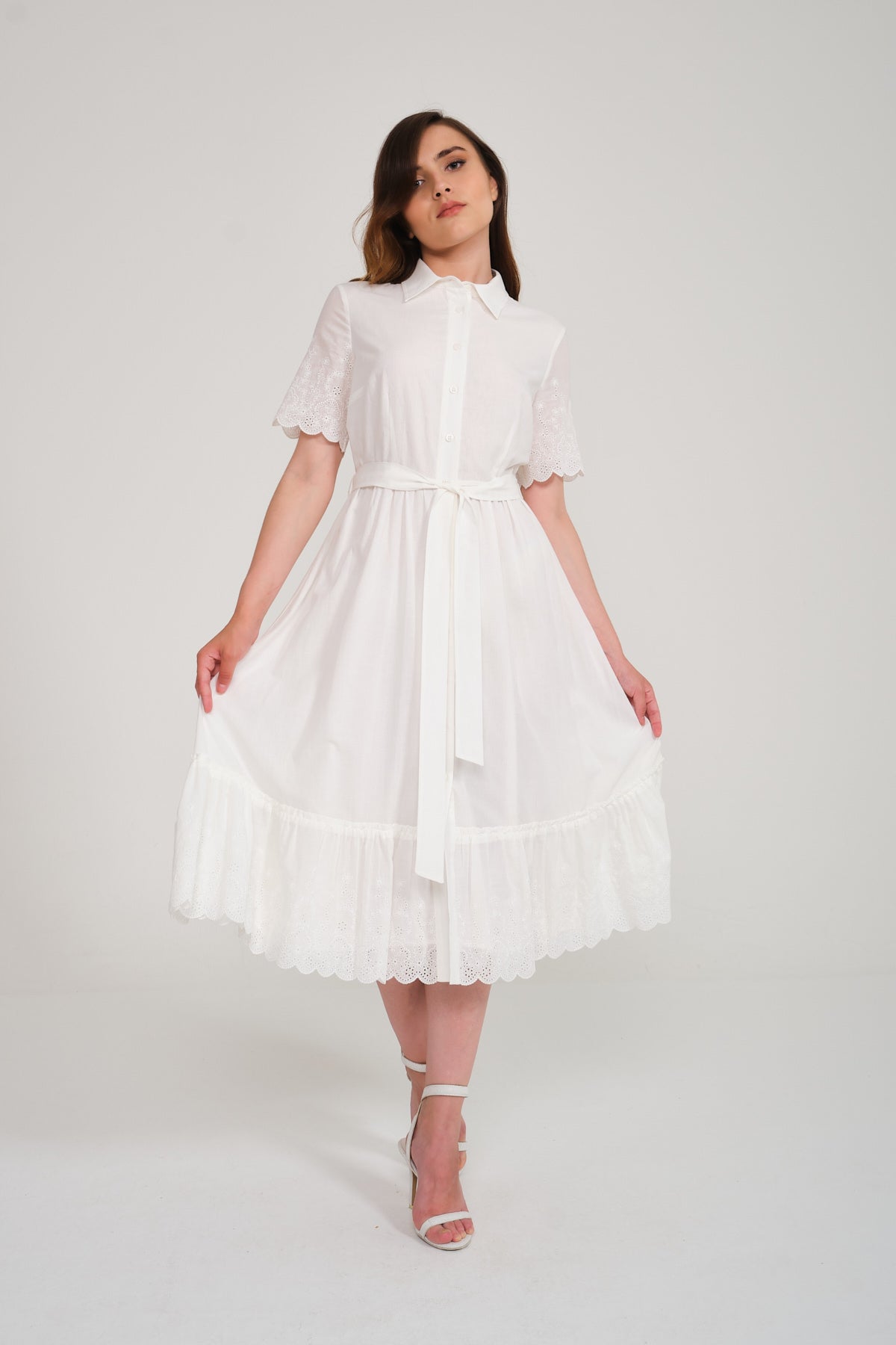 White Long Cotton Dress