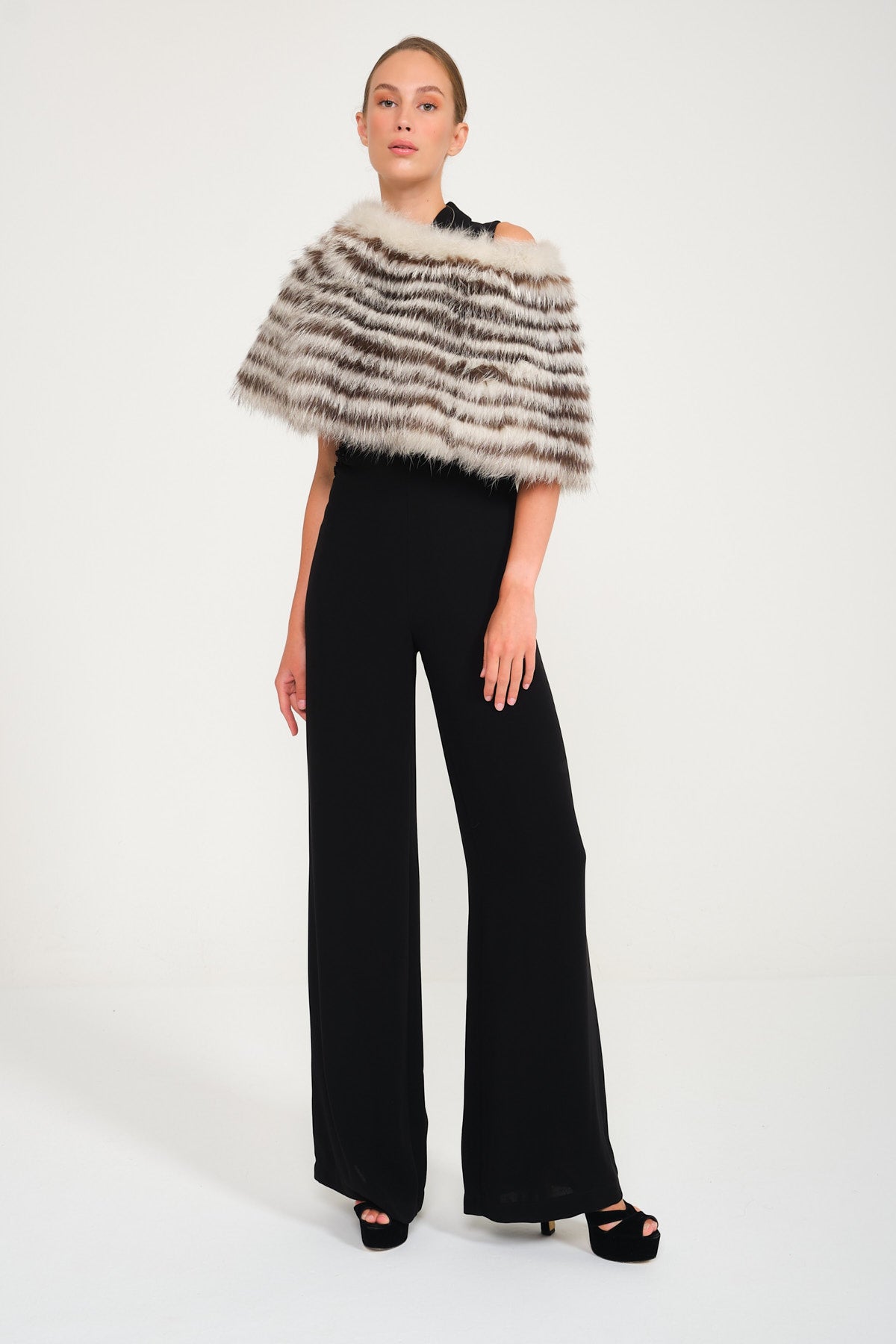 Arctic Marble Fox Fur Shawl